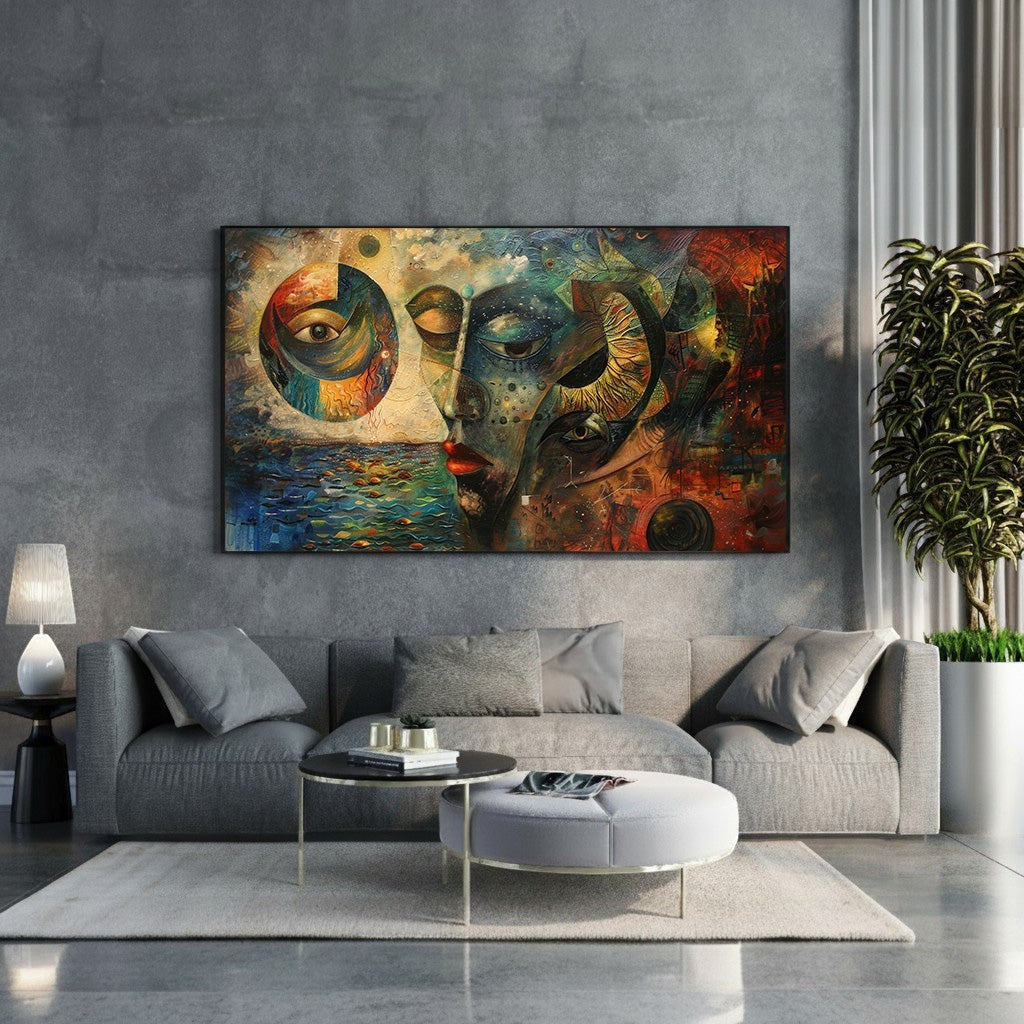 Abstract Face And Eye Wall Art