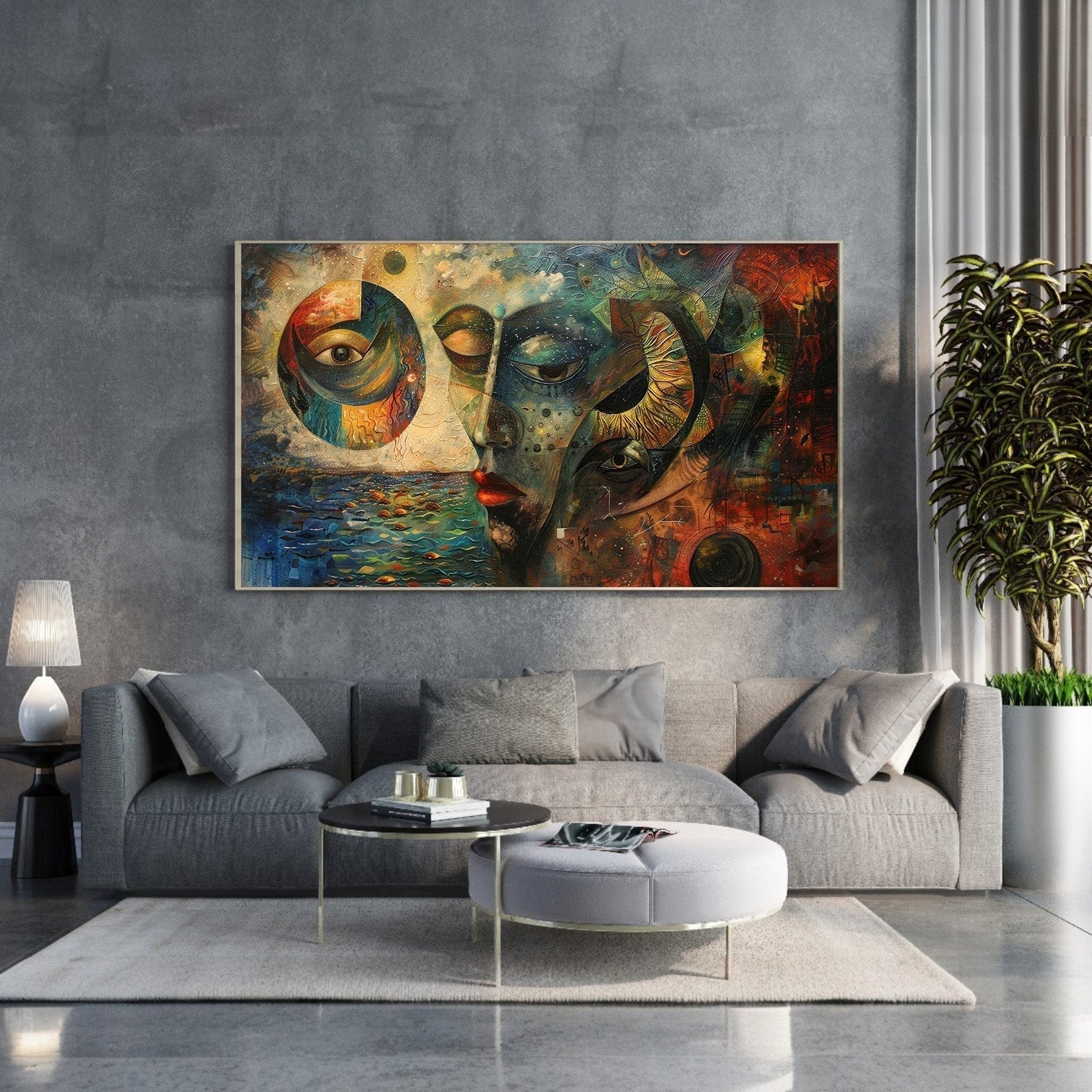 Abstract Face And Eye Wall Art
