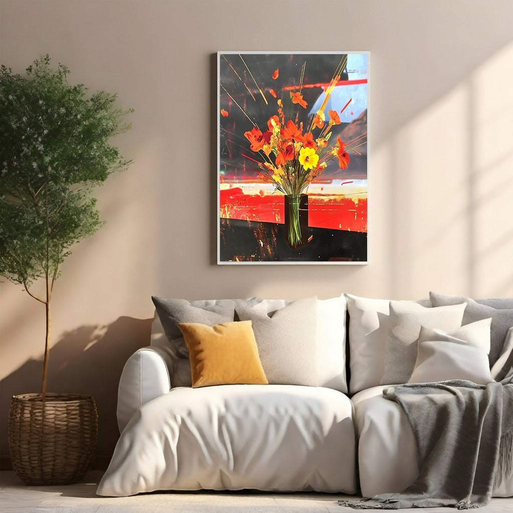 Abstract Floral Arrangement Wall Art