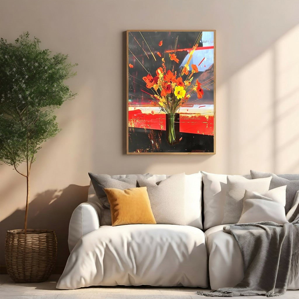 Abstract Floral Arrangement Wall Art
