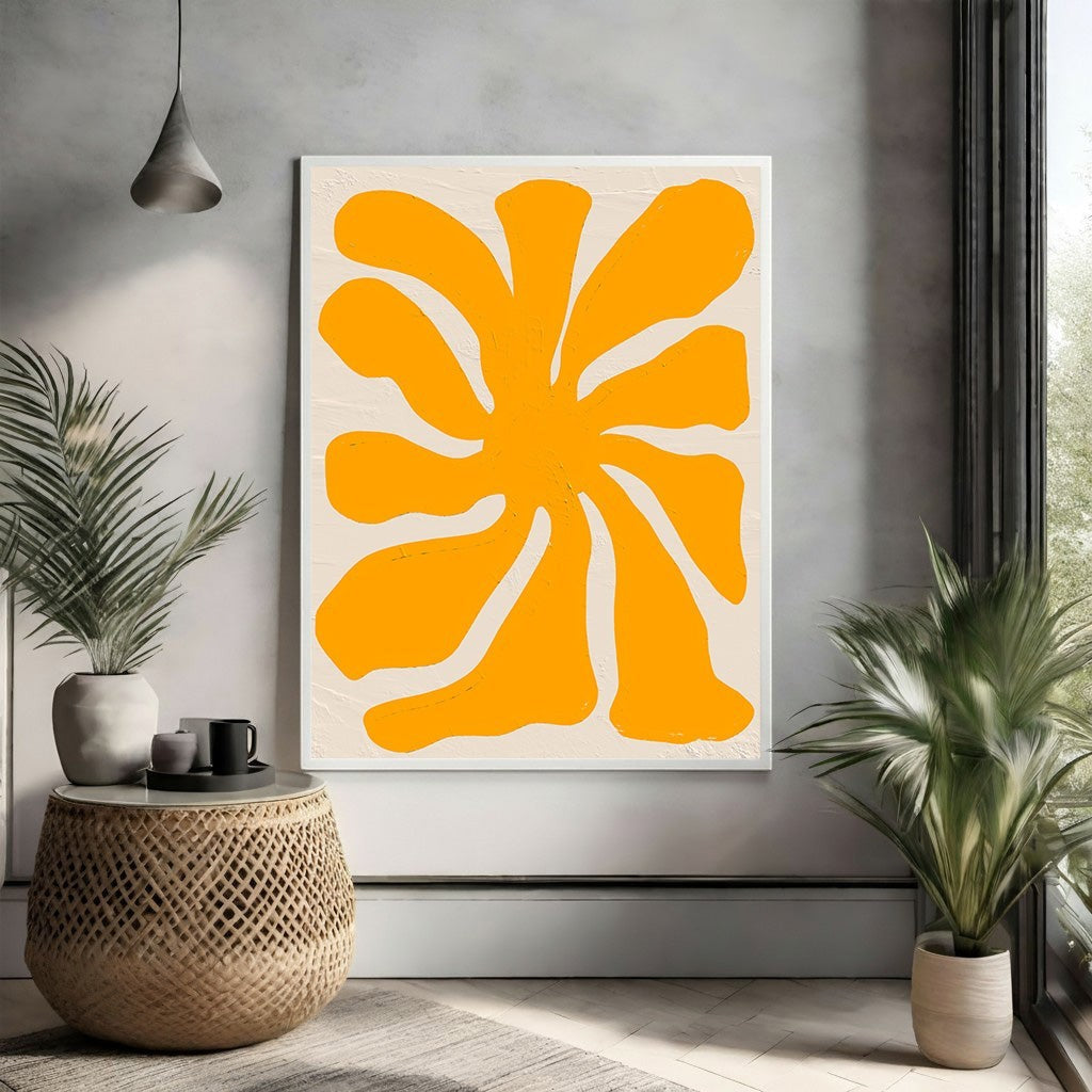Abstract Floral Burst Wall Art