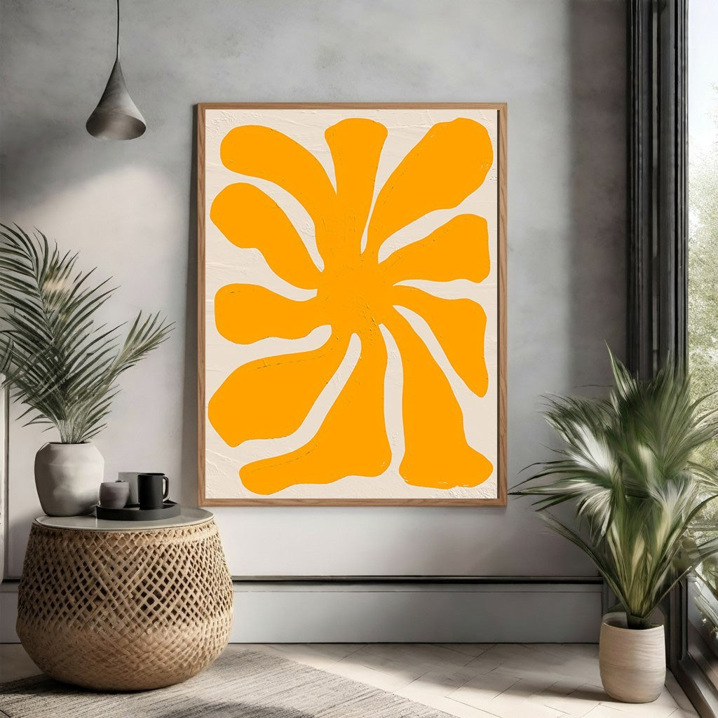 Abstract Floral Burst Wall Art