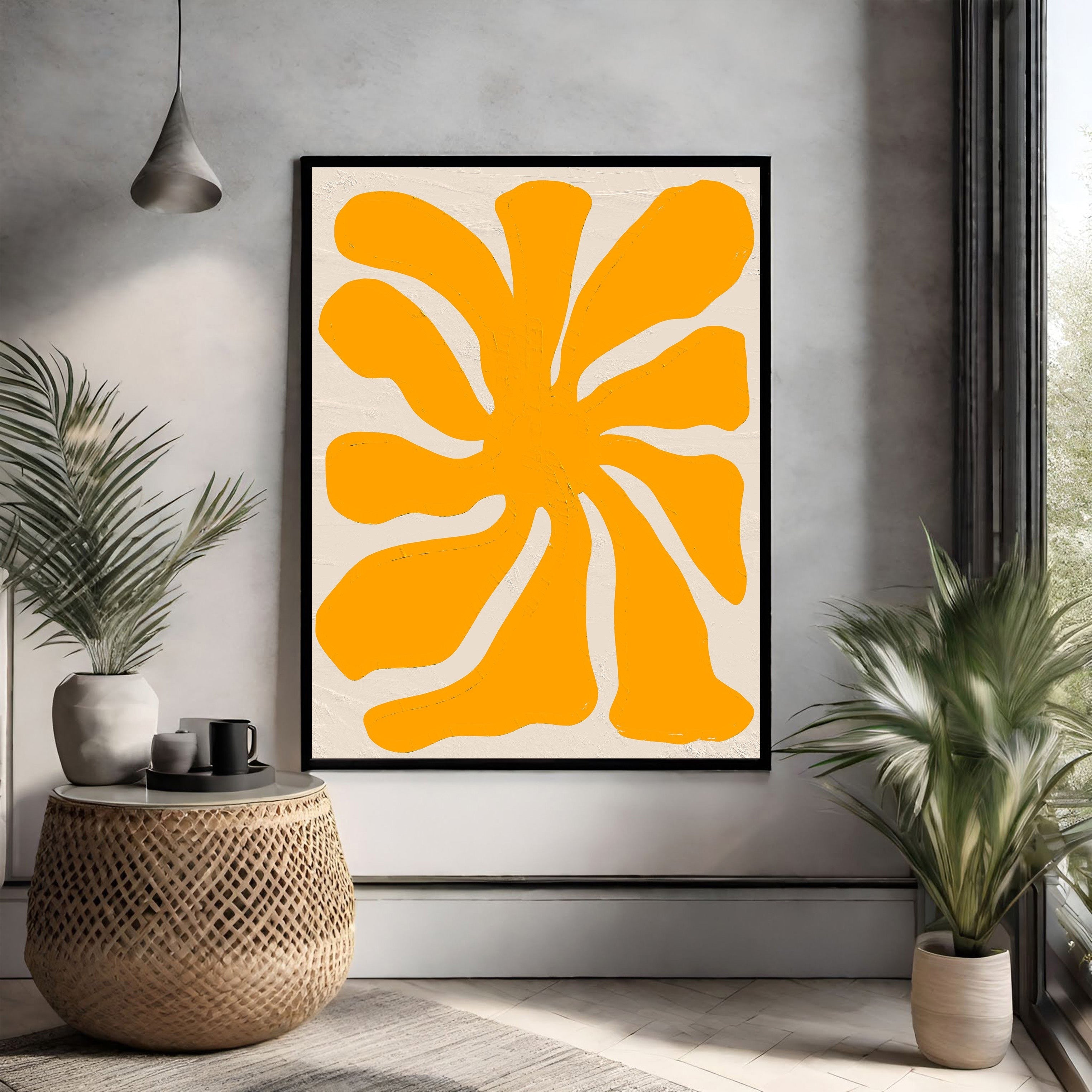 Abstract Floral Burst Wall Art
