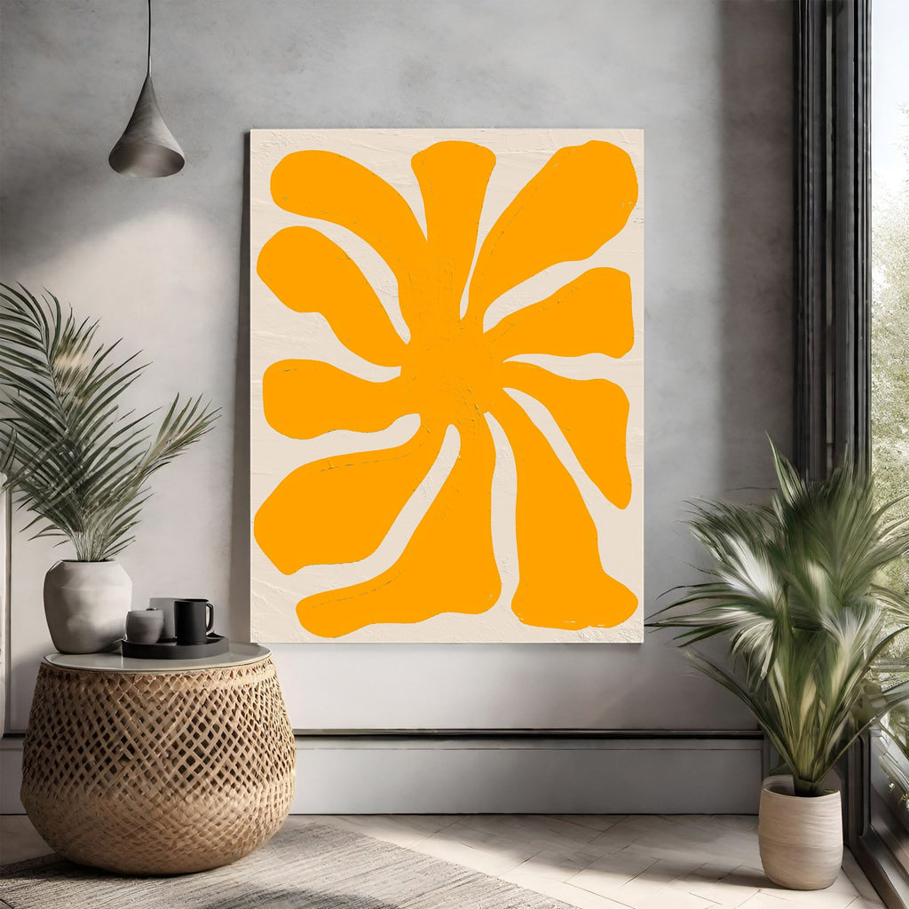 Abstract Floral Burst Wall Art