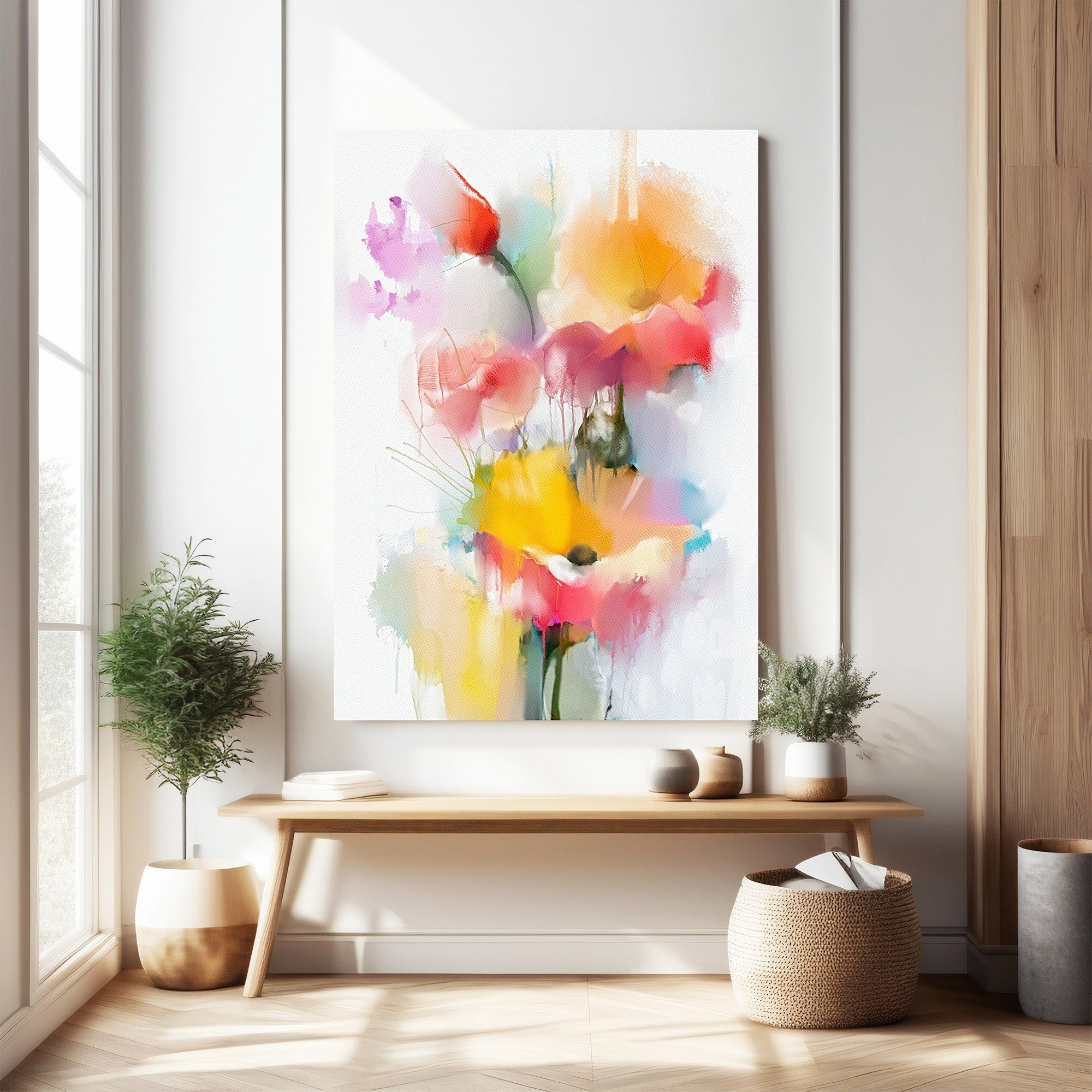 Abstract Floral Watercolor Wall Art