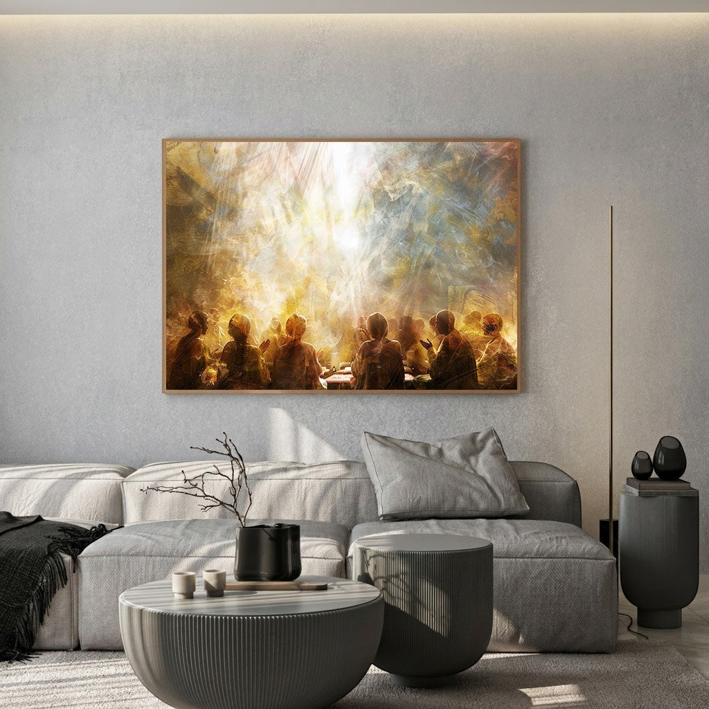 Abstract Gathering Under Light Wall Art