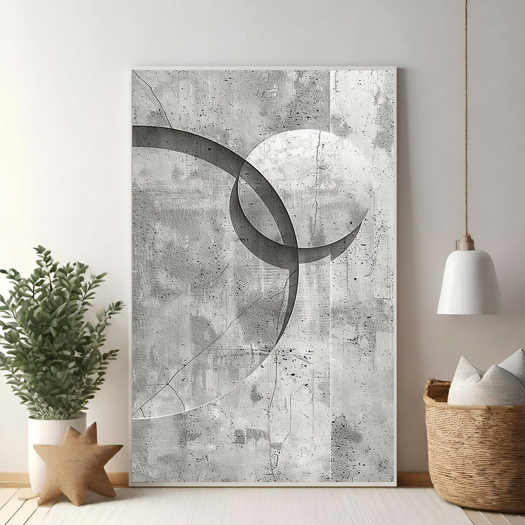 Abstract Geometric Circles Wall Art