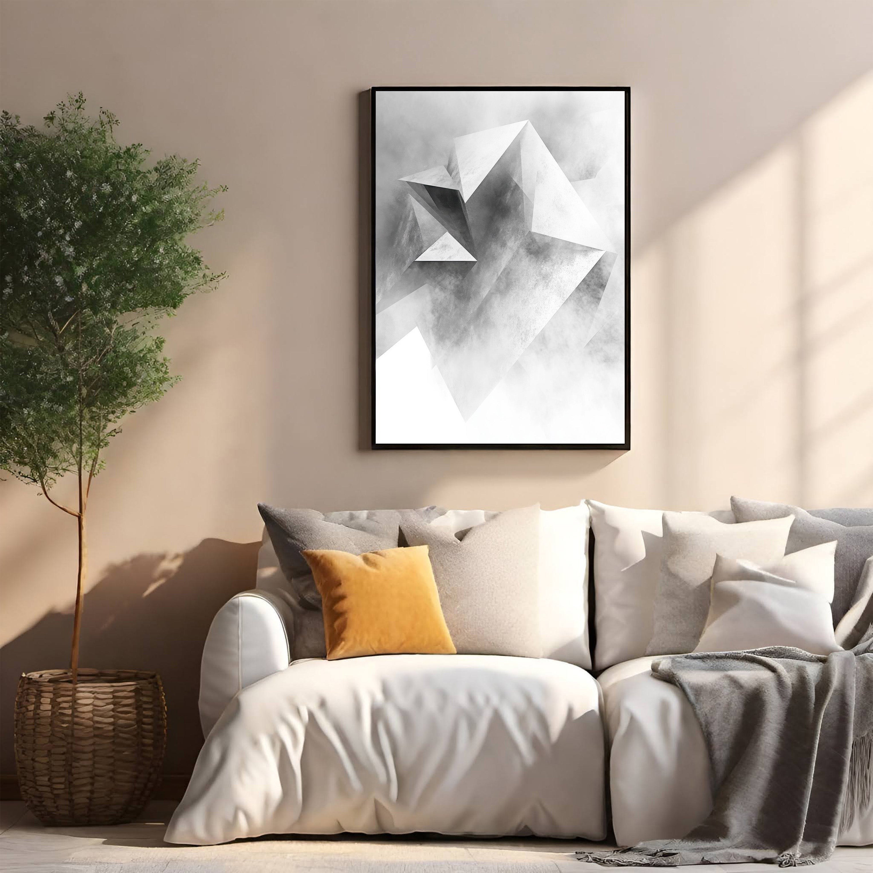 Abstract Geometric Crystal Wall Art