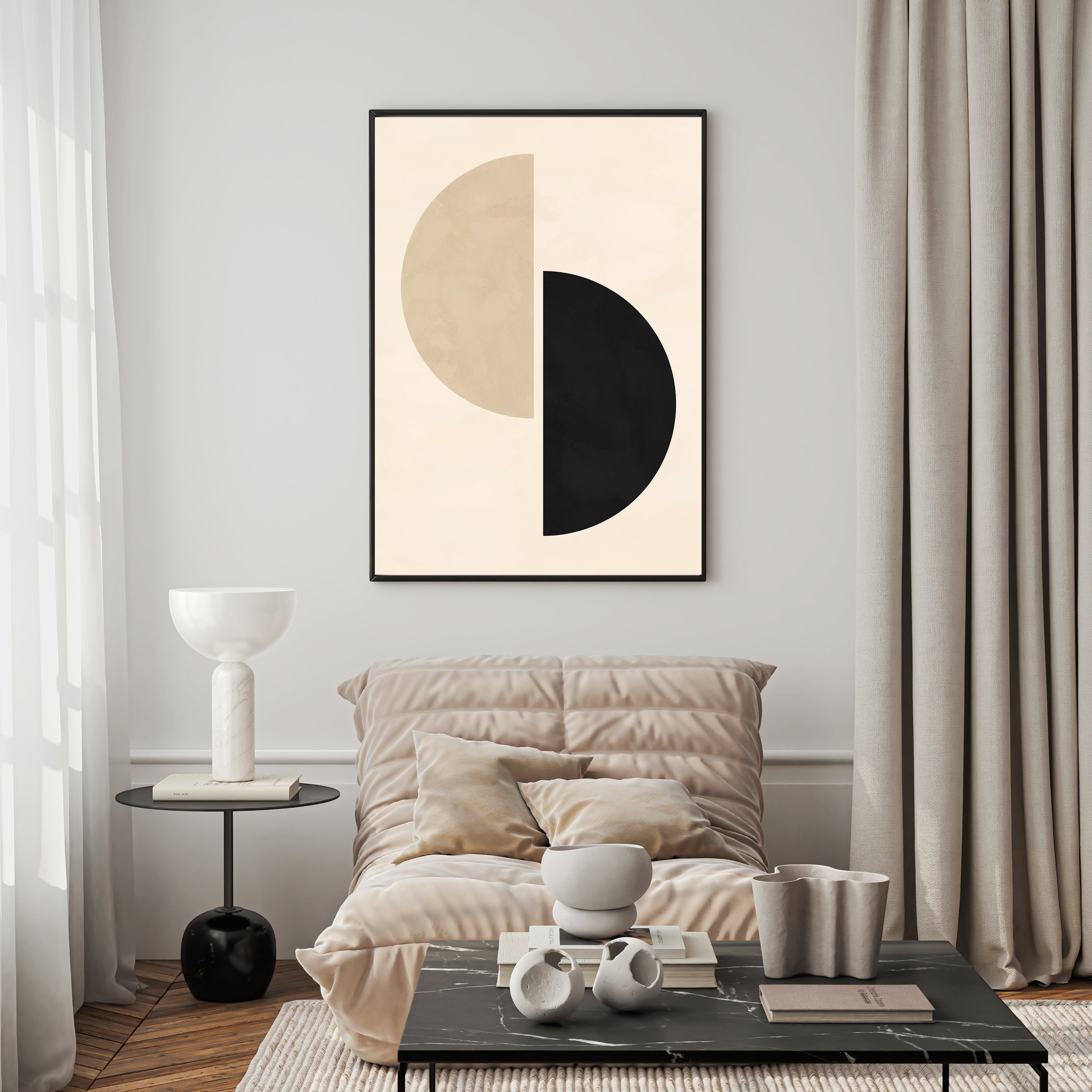 Abstract Geometric Circles Wall Art