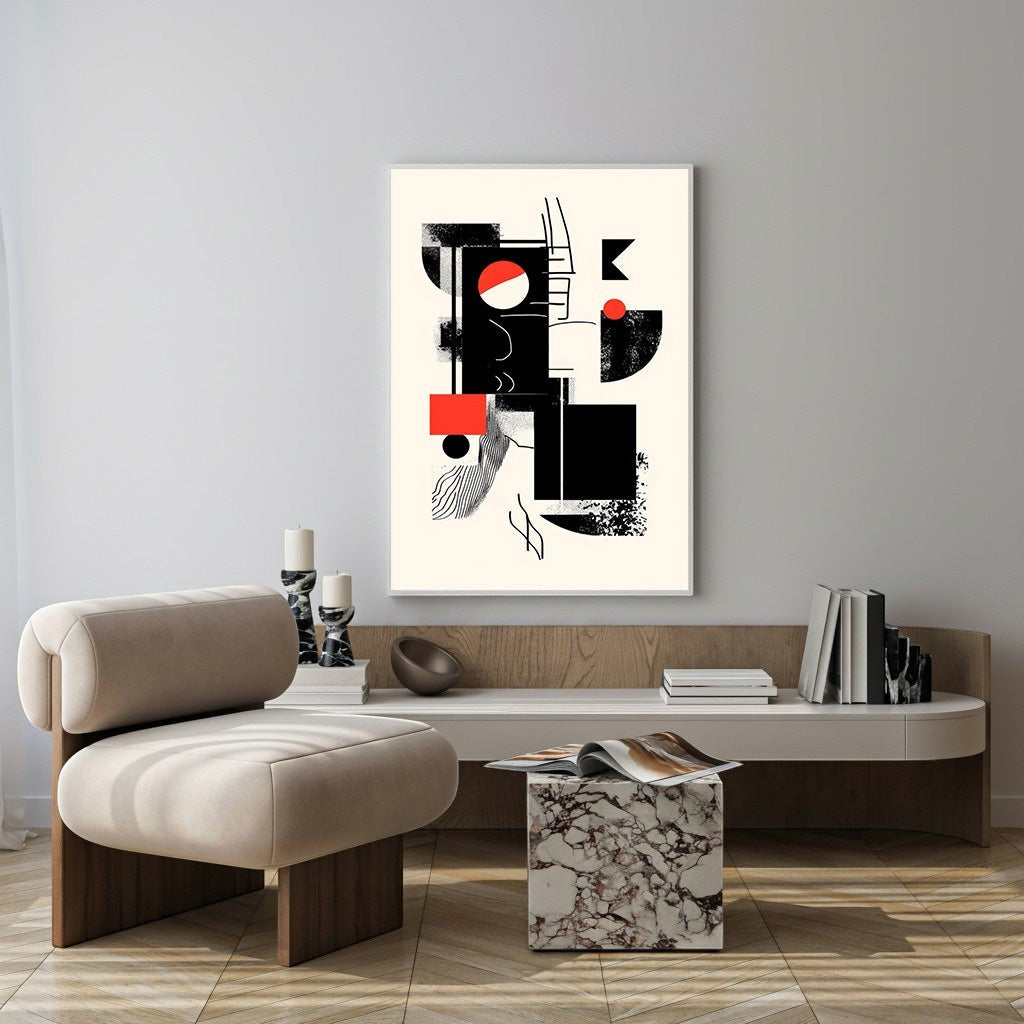 Abstract Geometric Composition Wall Art