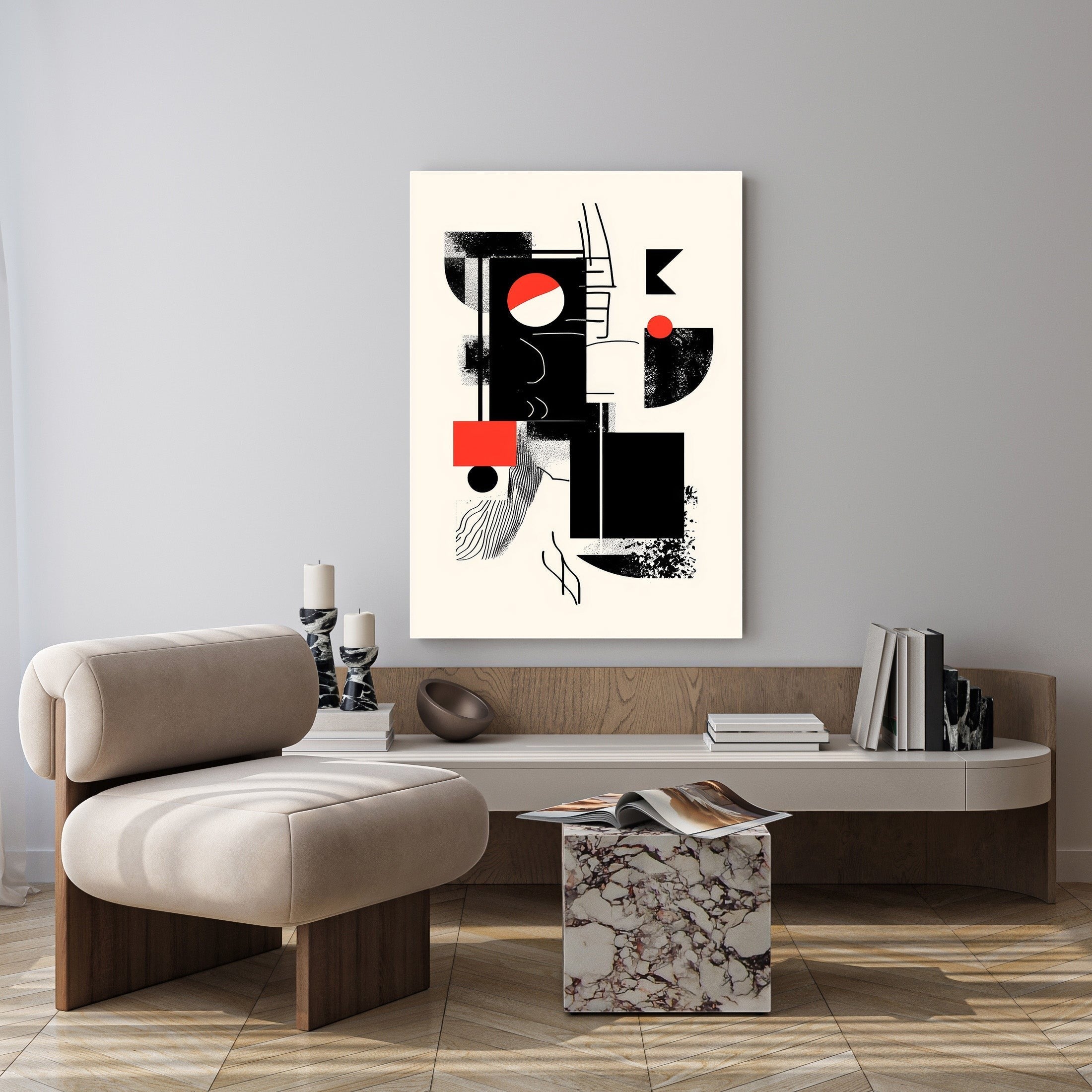 Abstract Geometric Composition Wall Art
