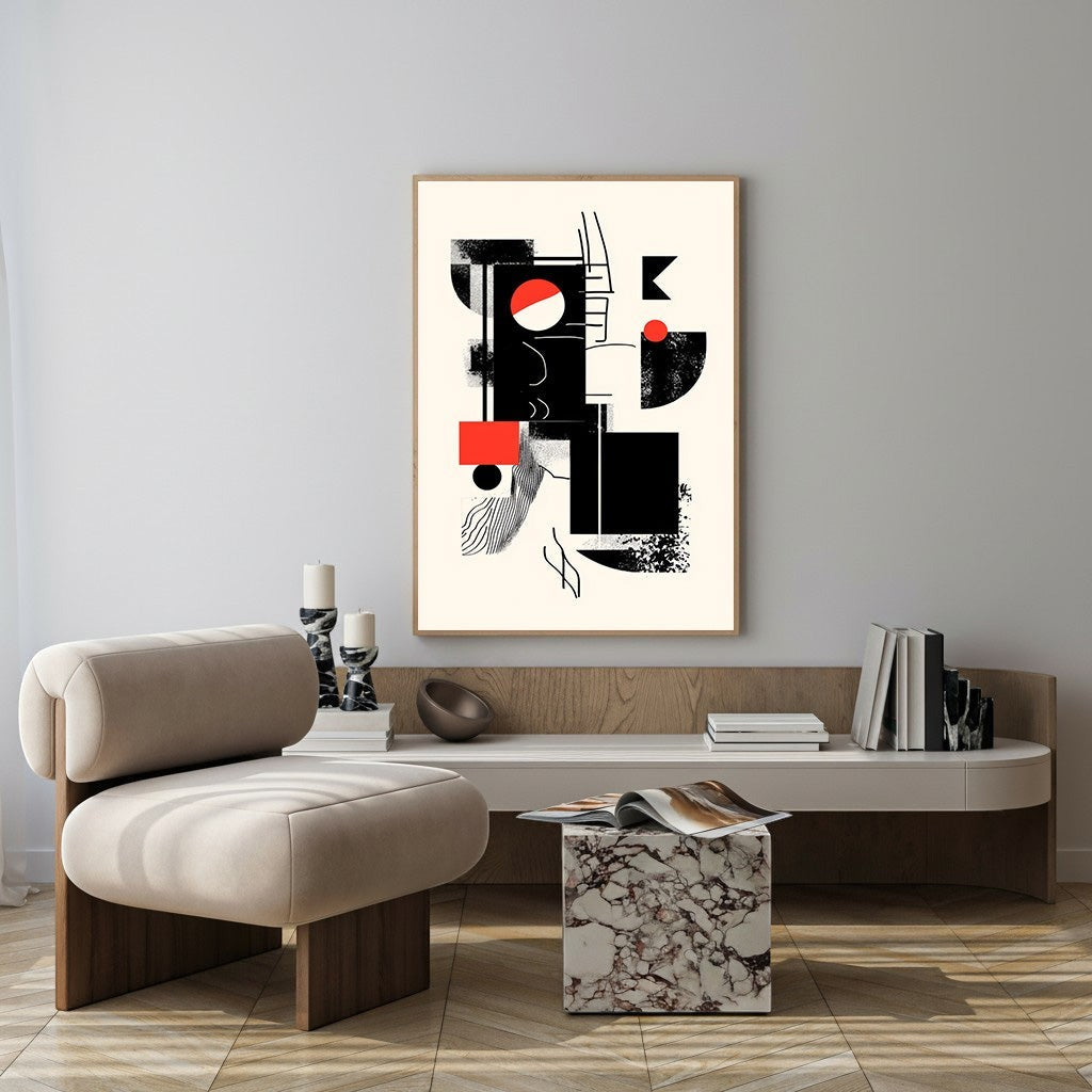 Abstract Geometric Composition Wall Art