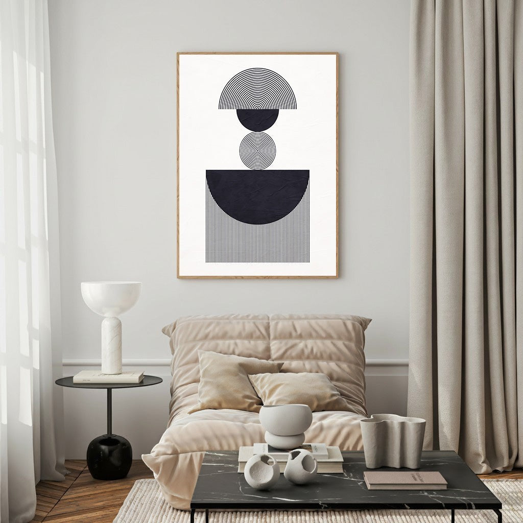 Abstract Geometric Composition Wall Art
