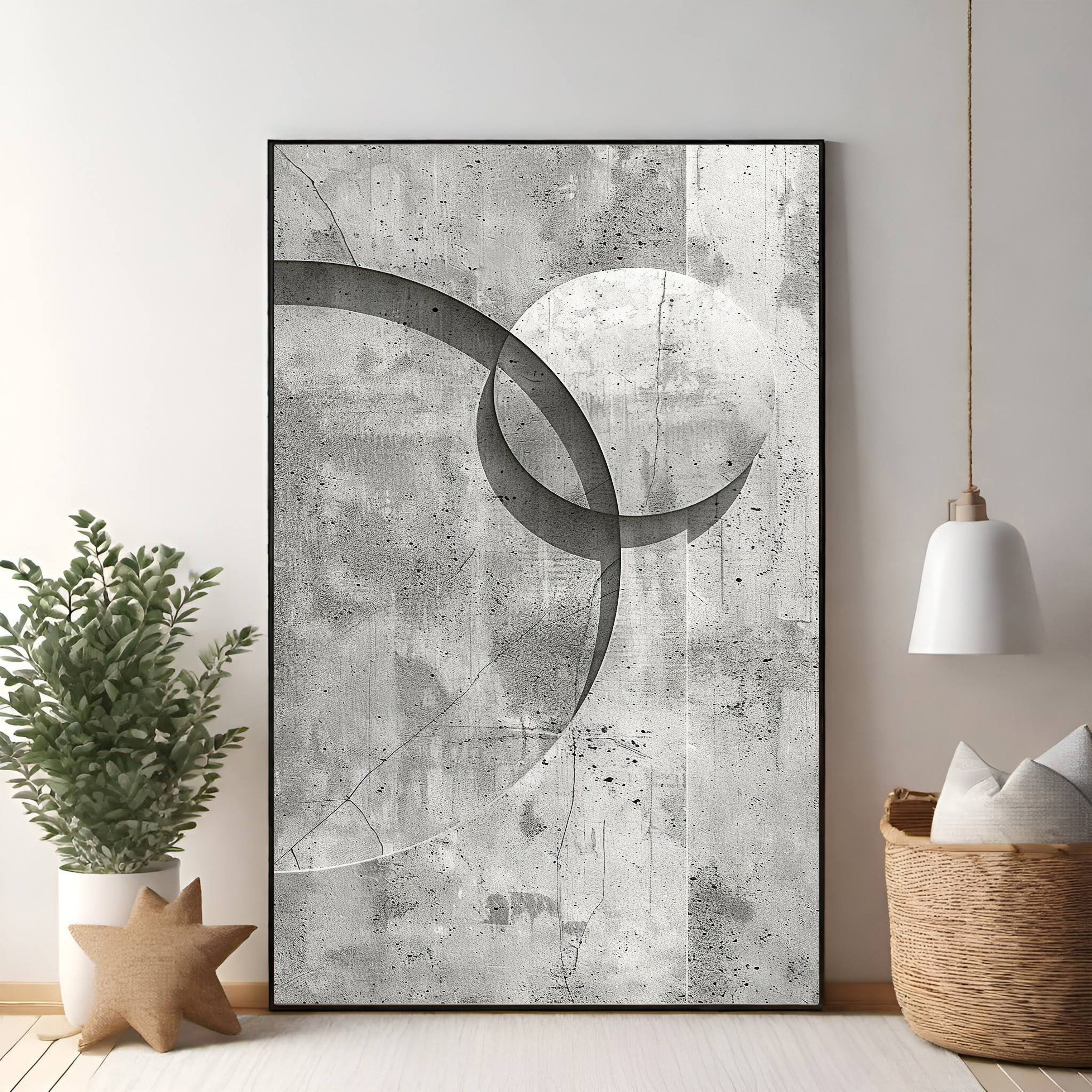 Abstract Geometric Circles Wall Art