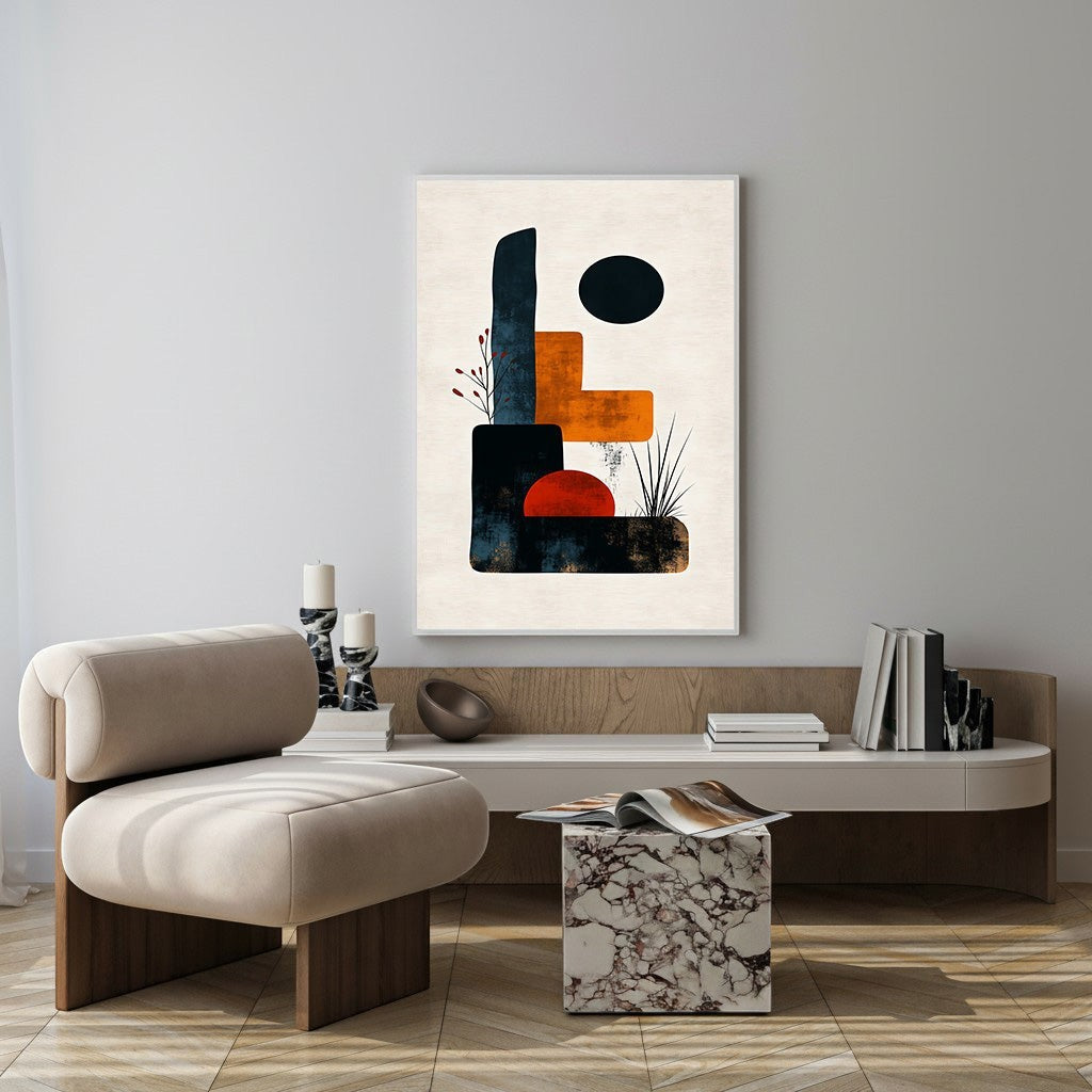 Abstract Geometric Composition Wall Art