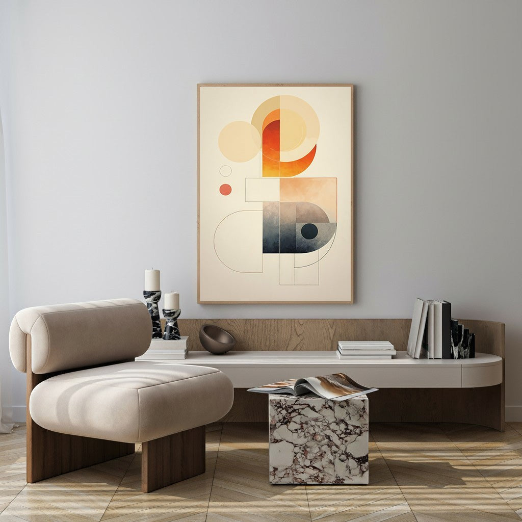 Abstract Geometric Composition Wall Art