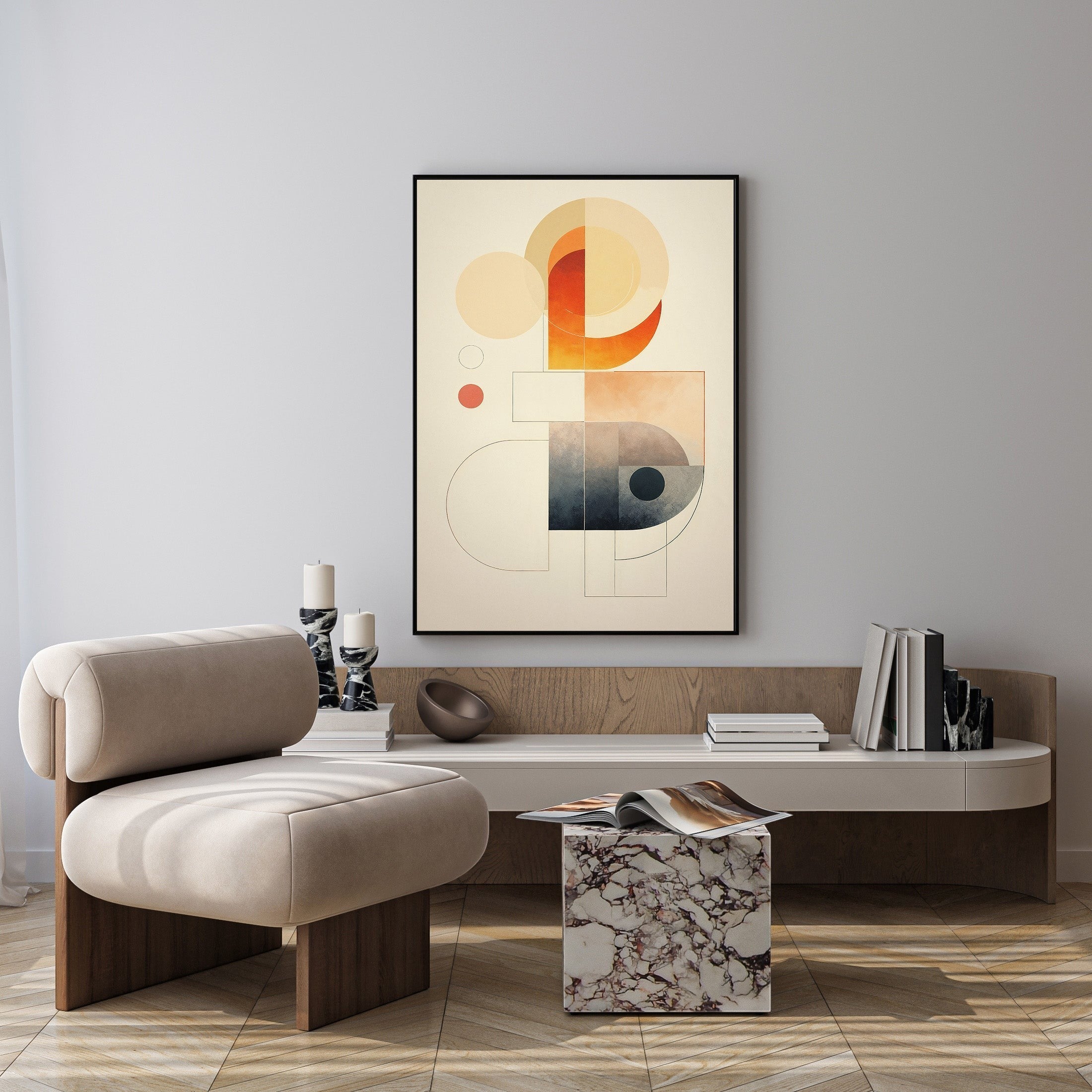 Abstract Geometric Composition Wall Art