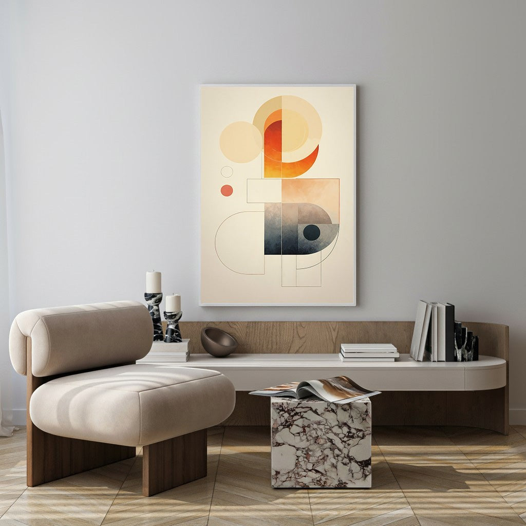Abstract Geometric Composition Wall Art