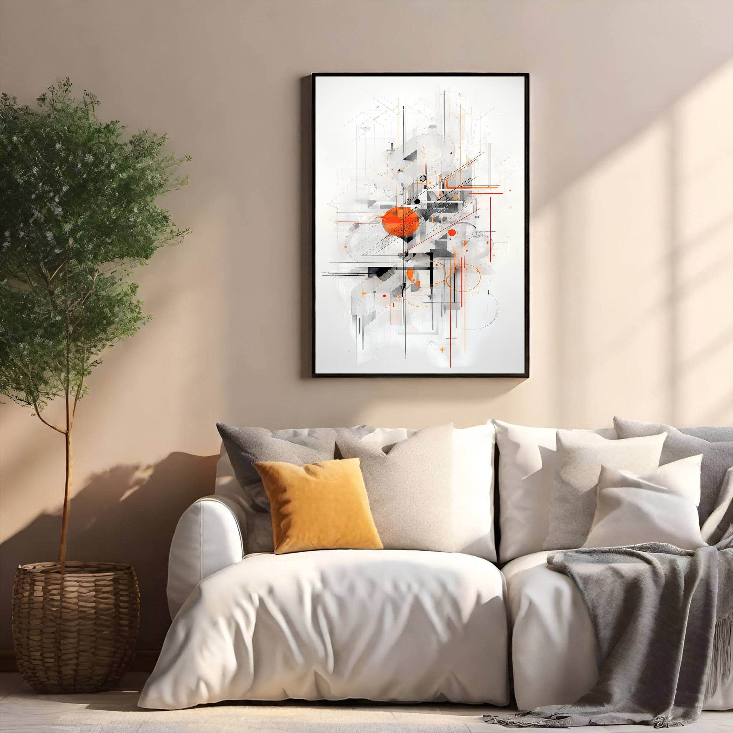 Abstract Geometric Composition Wall Art