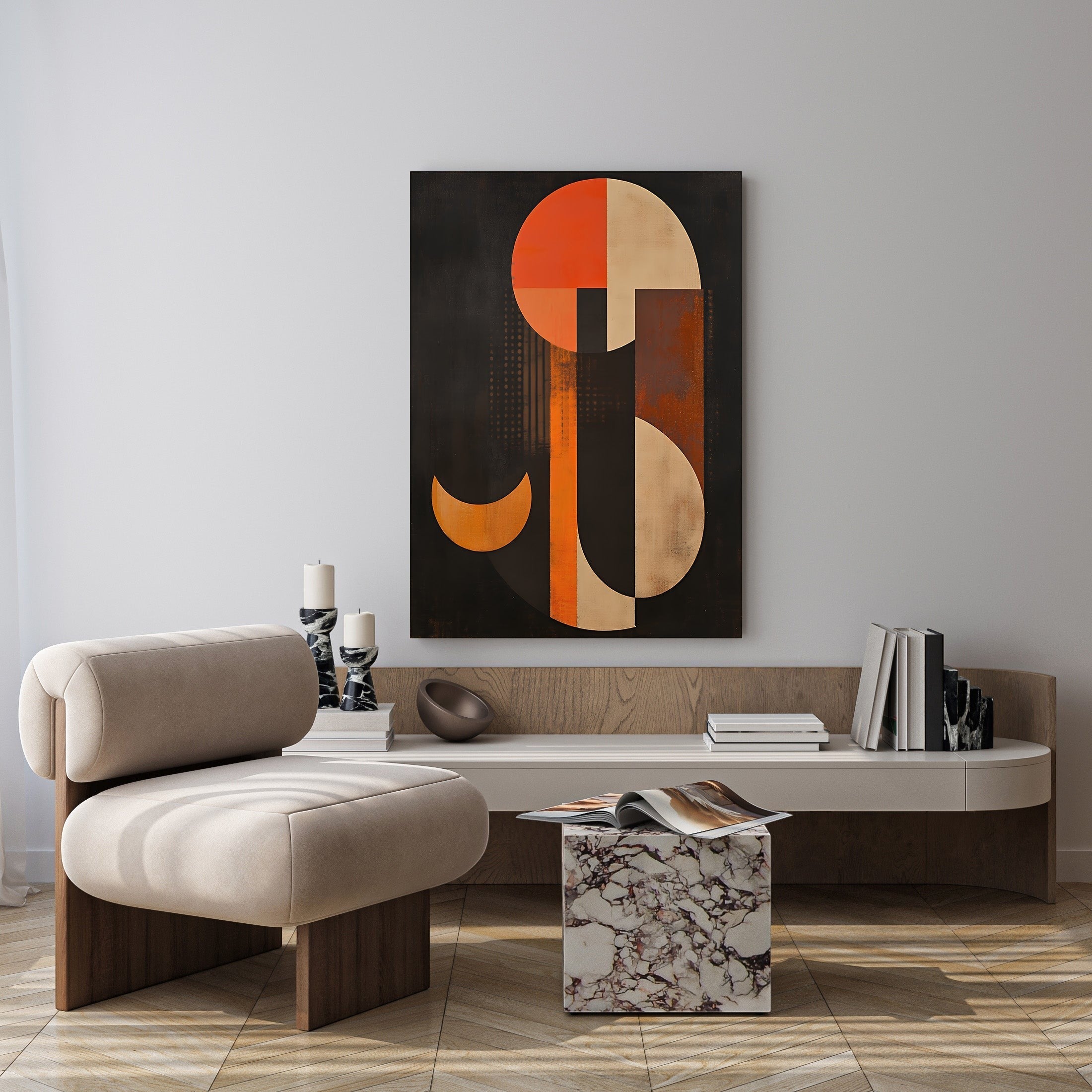 Abstract Geometric Composition Wall Art