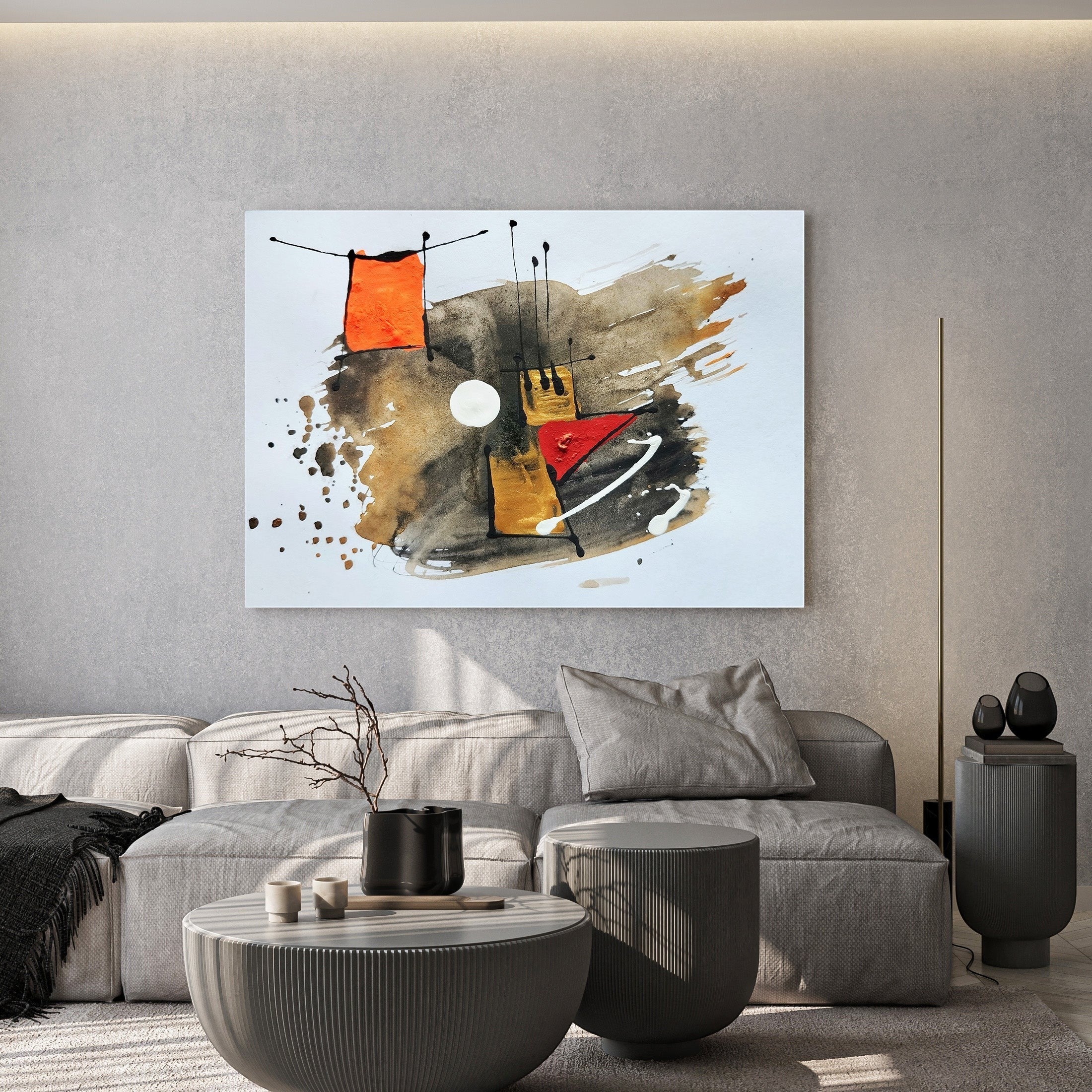 Abstract Geometric Composition Wall Art
