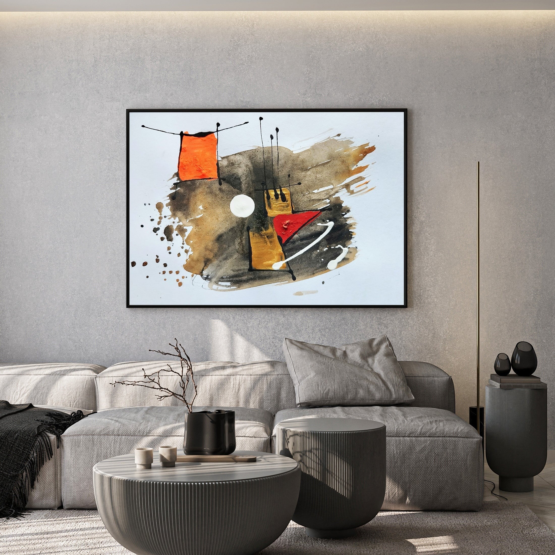 Abstract Geometric Composition Wall Art