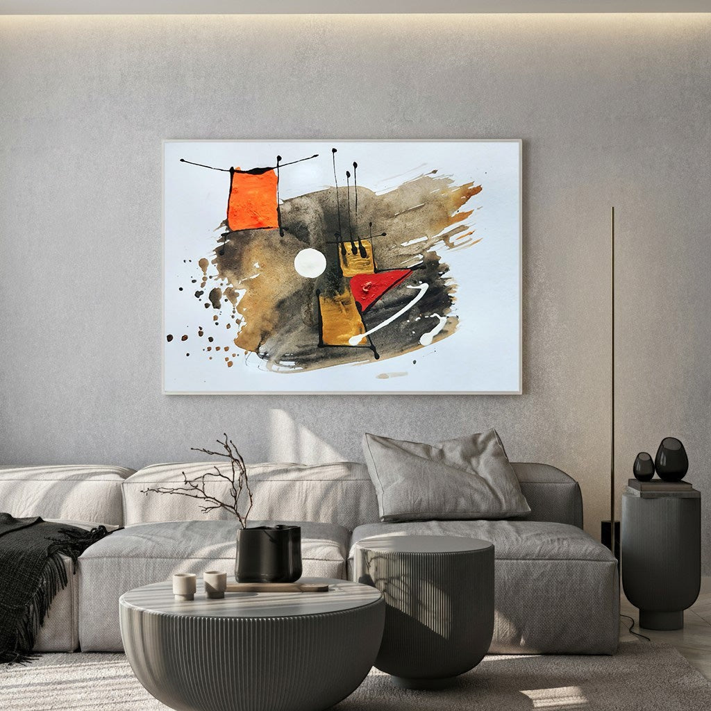 Abstract Geometric Composition Wall Art