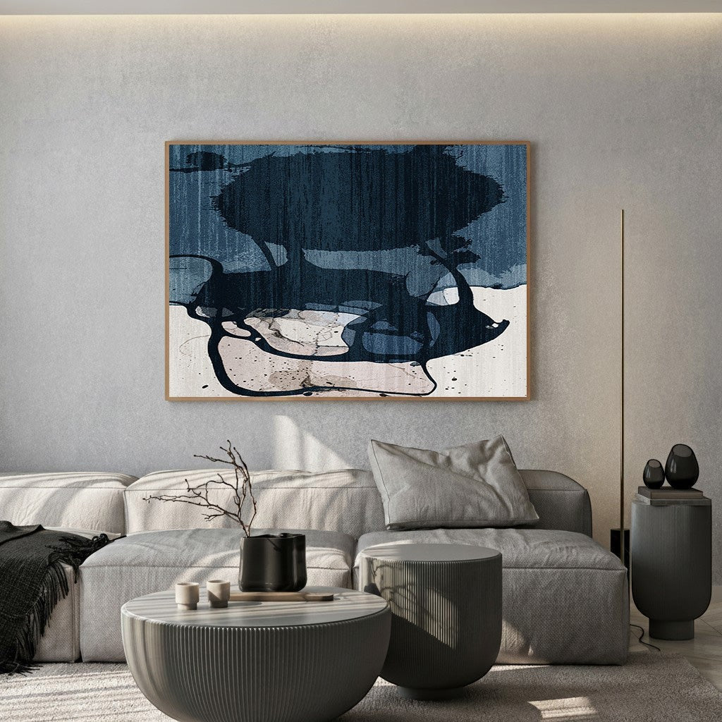 Abstract Ink Wash Landscape Wall Art
