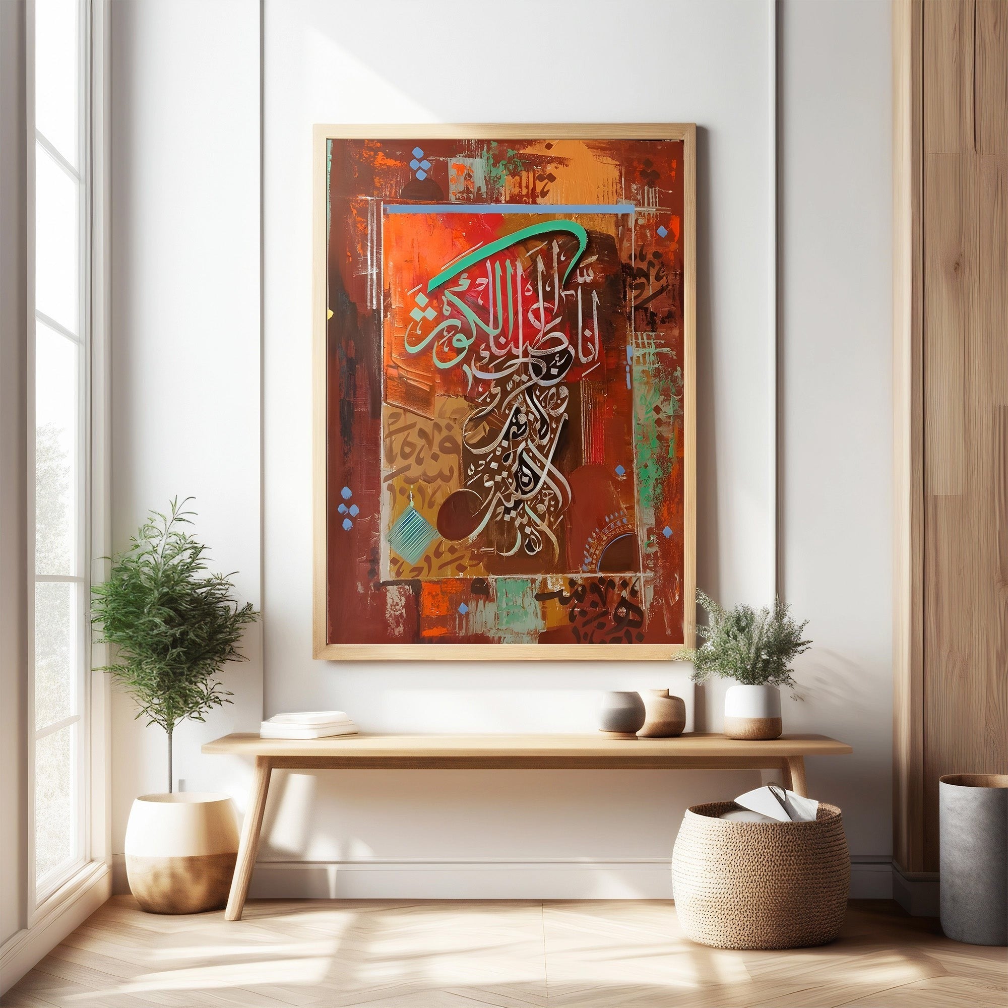 Abstract Islamic Calligraphy Wall Art