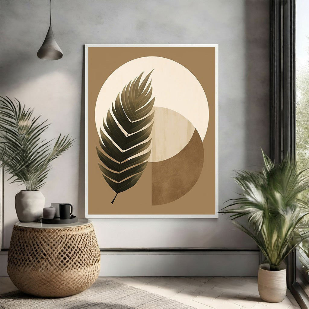 Abstract Botanical Leaf Wall Art