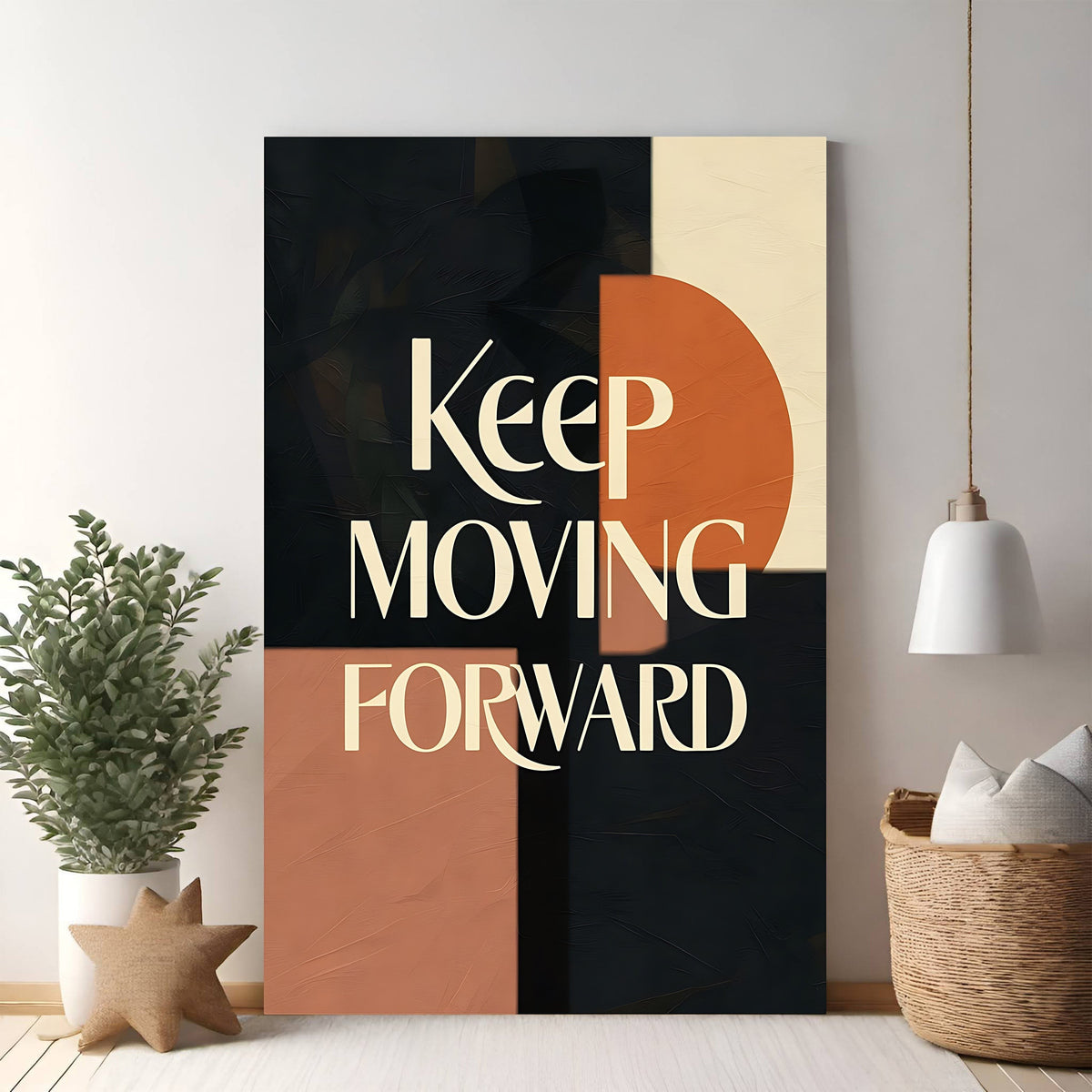 Keep Moving Forward Motivational Wall Art