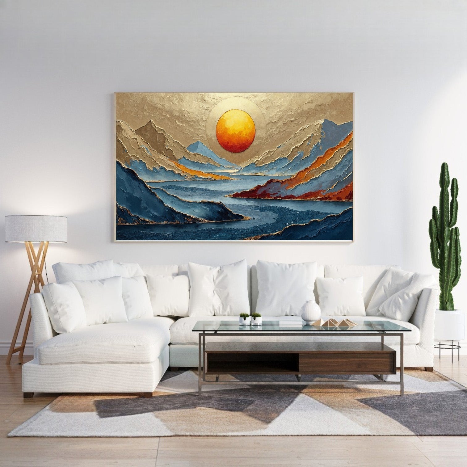 Abstract Mountain Landscape Wall Art
