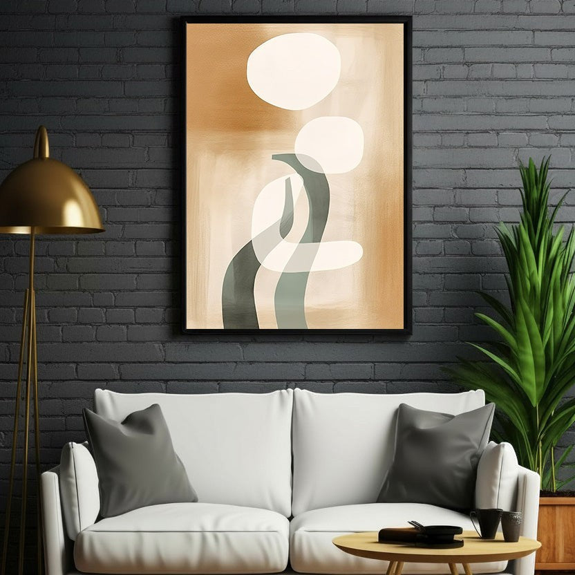 Abstract Organic Shapes Framed Wall Art
