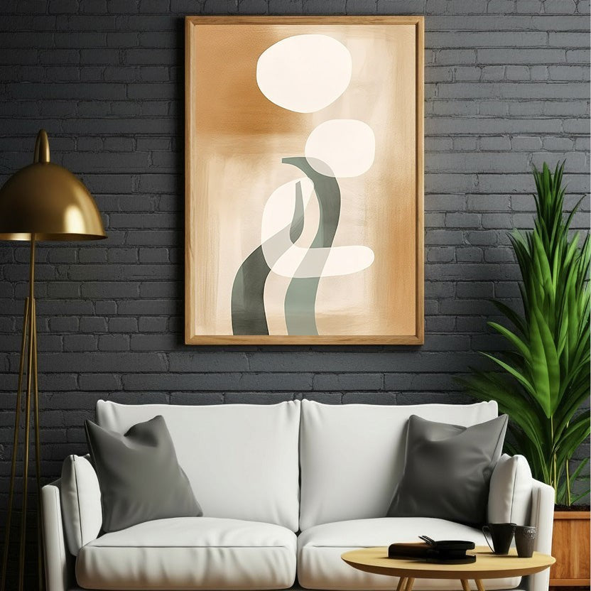 Abstract Organic Shapes Framed Wall Art