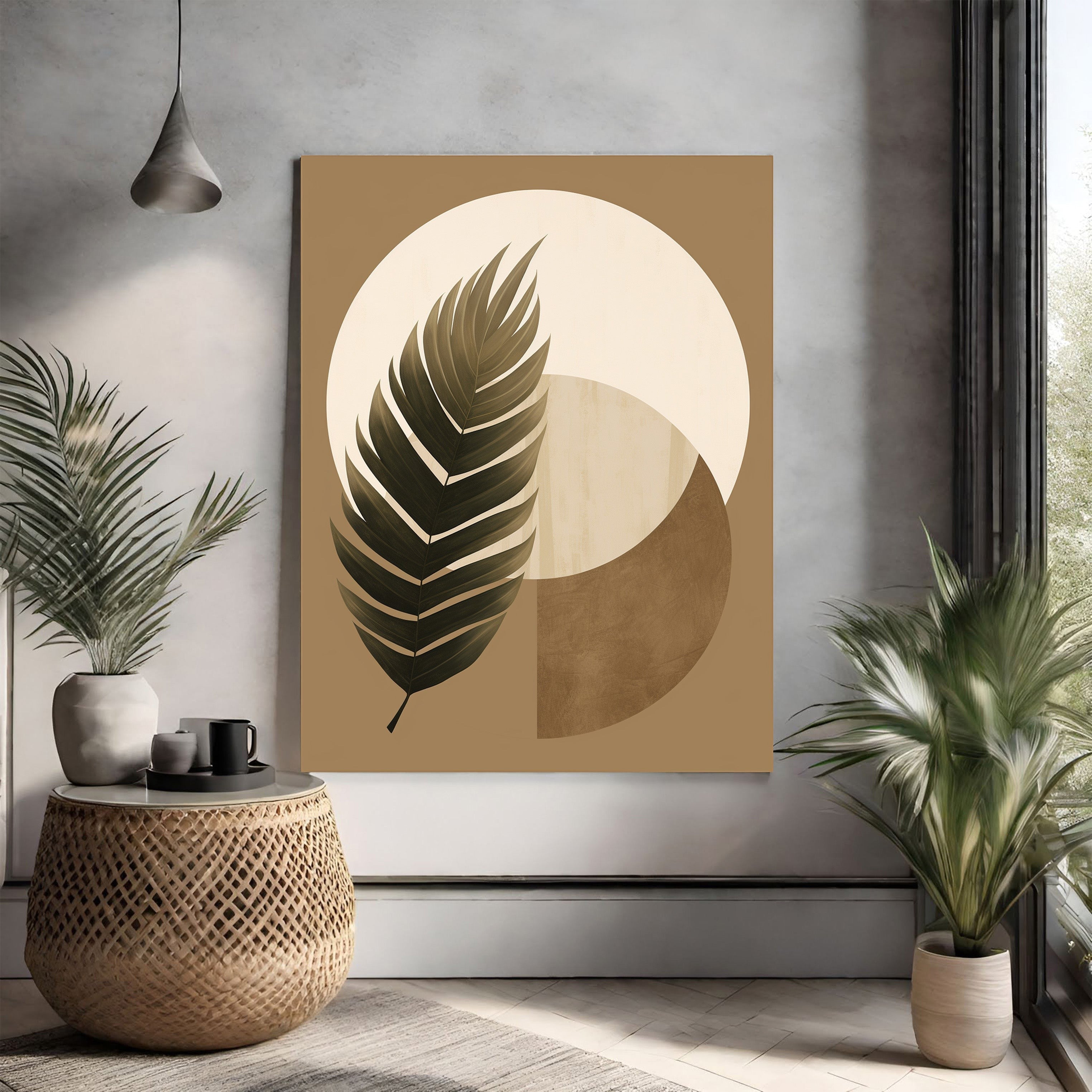 Abstract Botanical Leaf Wall Art