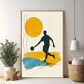 Abstract Soccer Player Wall Art