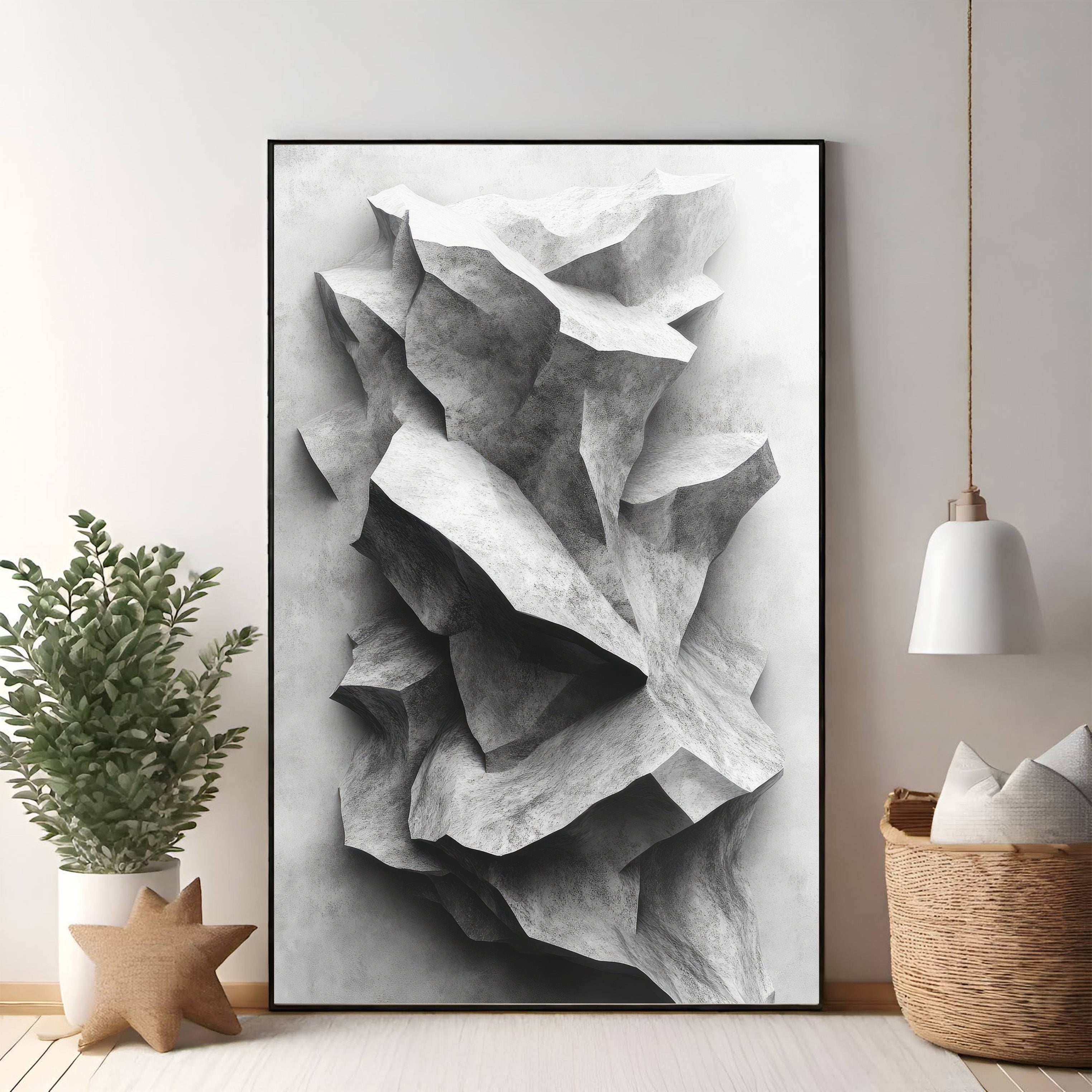Abstract Stone Formation Wall Art