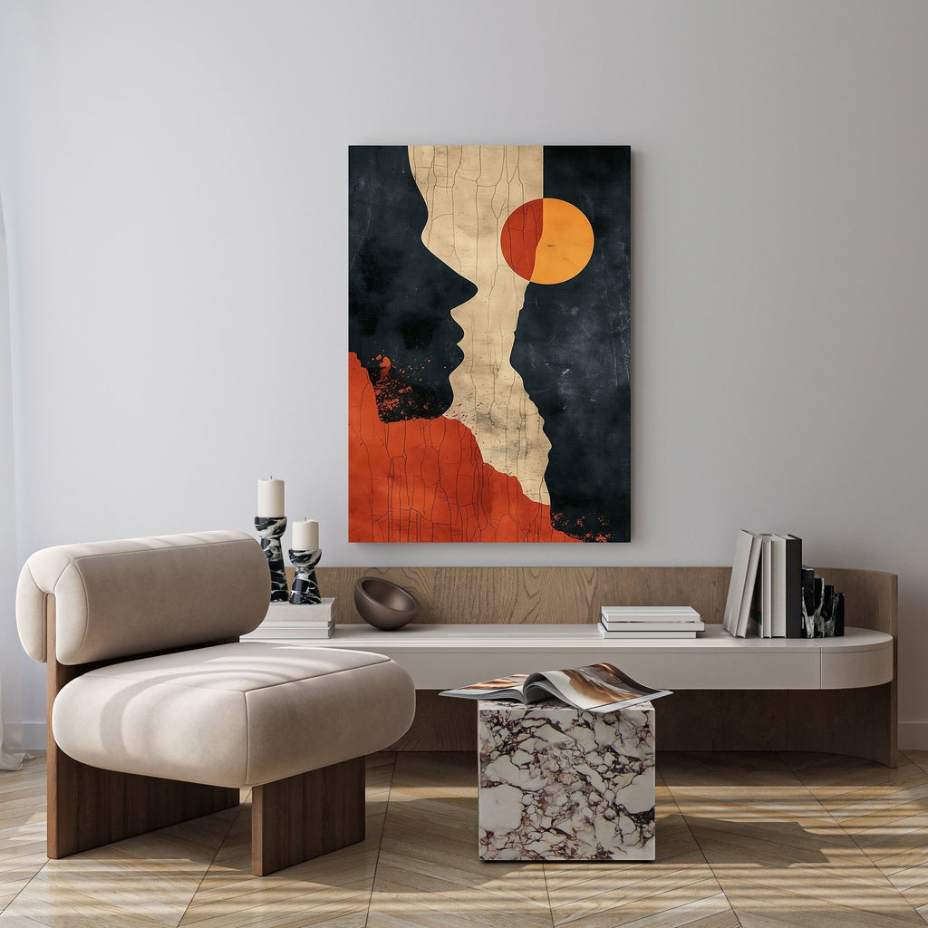 Abstract Profile Sun Wall Art