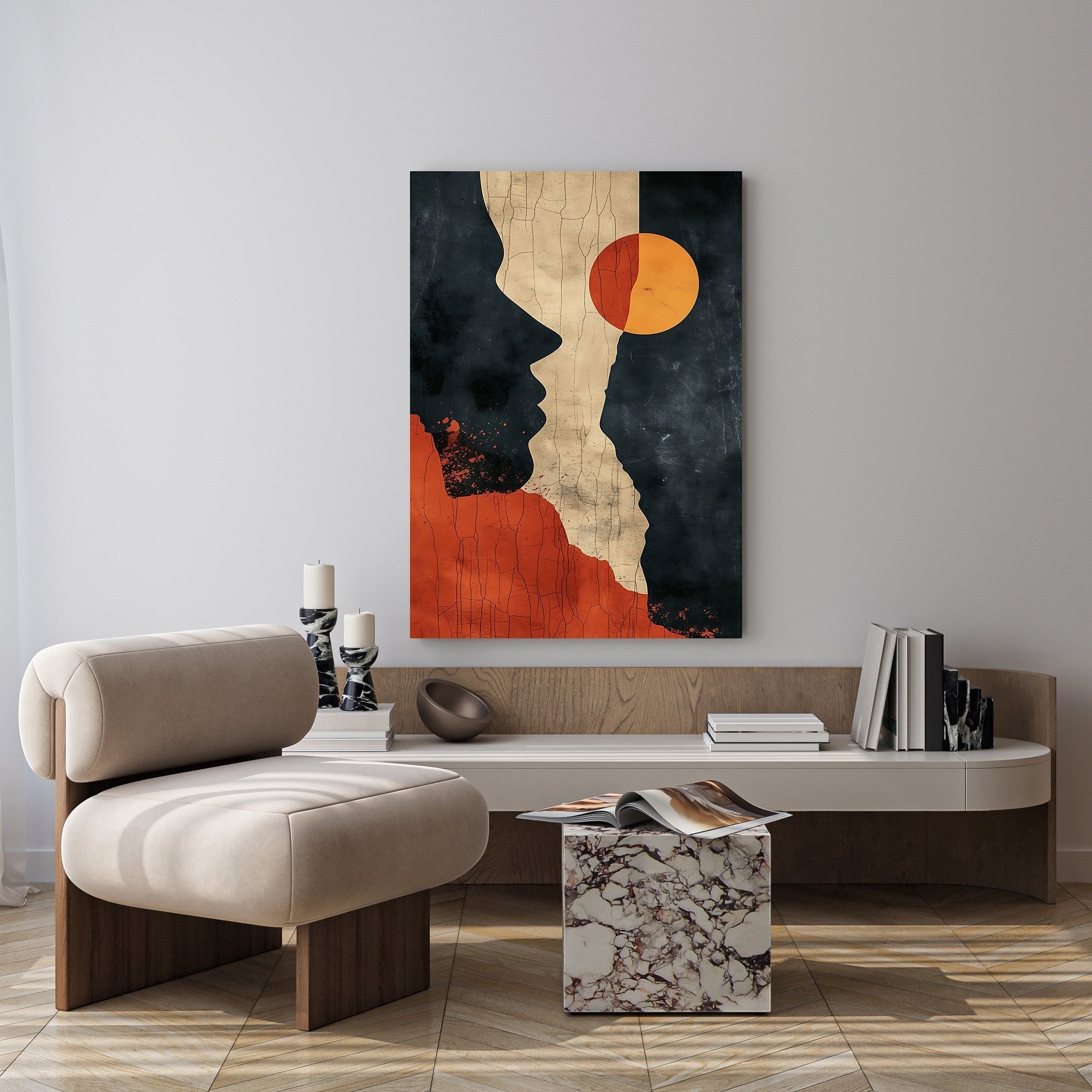 Abstract Profile Sun Wall Art