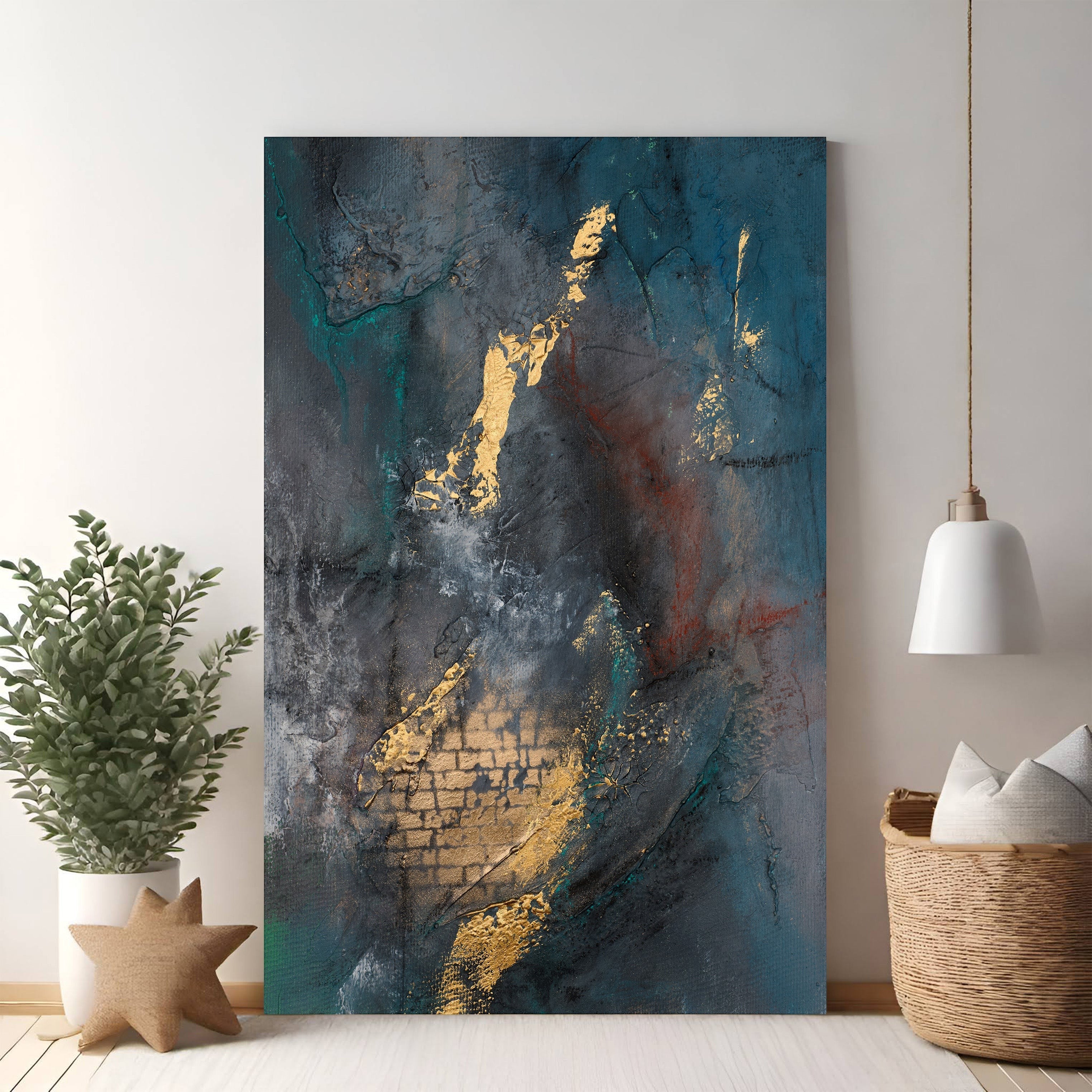 Abstract Textured Canvas Wall Art