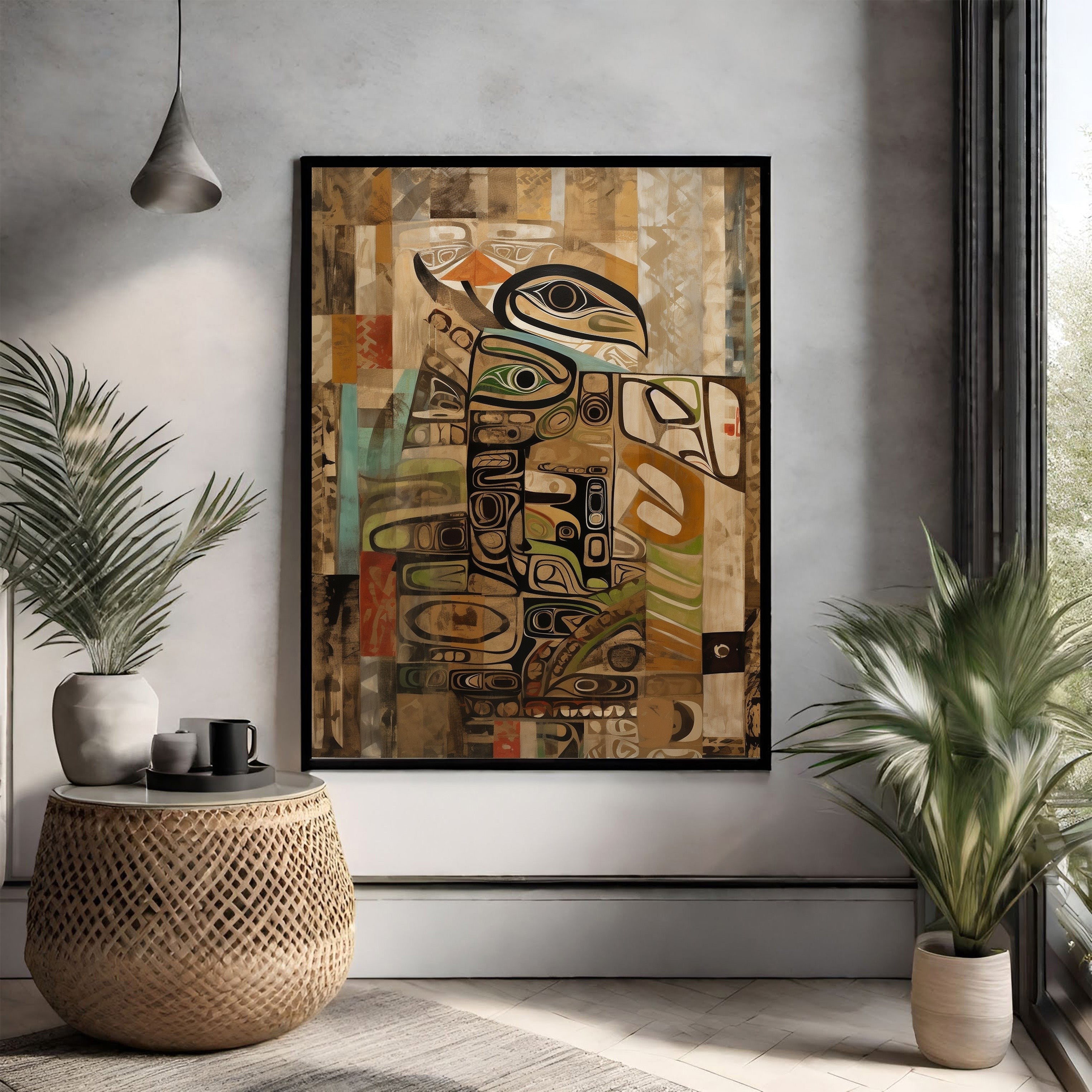 Abstract Tribal Art Wall Decor