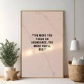 Inspirational Abundance Quote Wall Art
