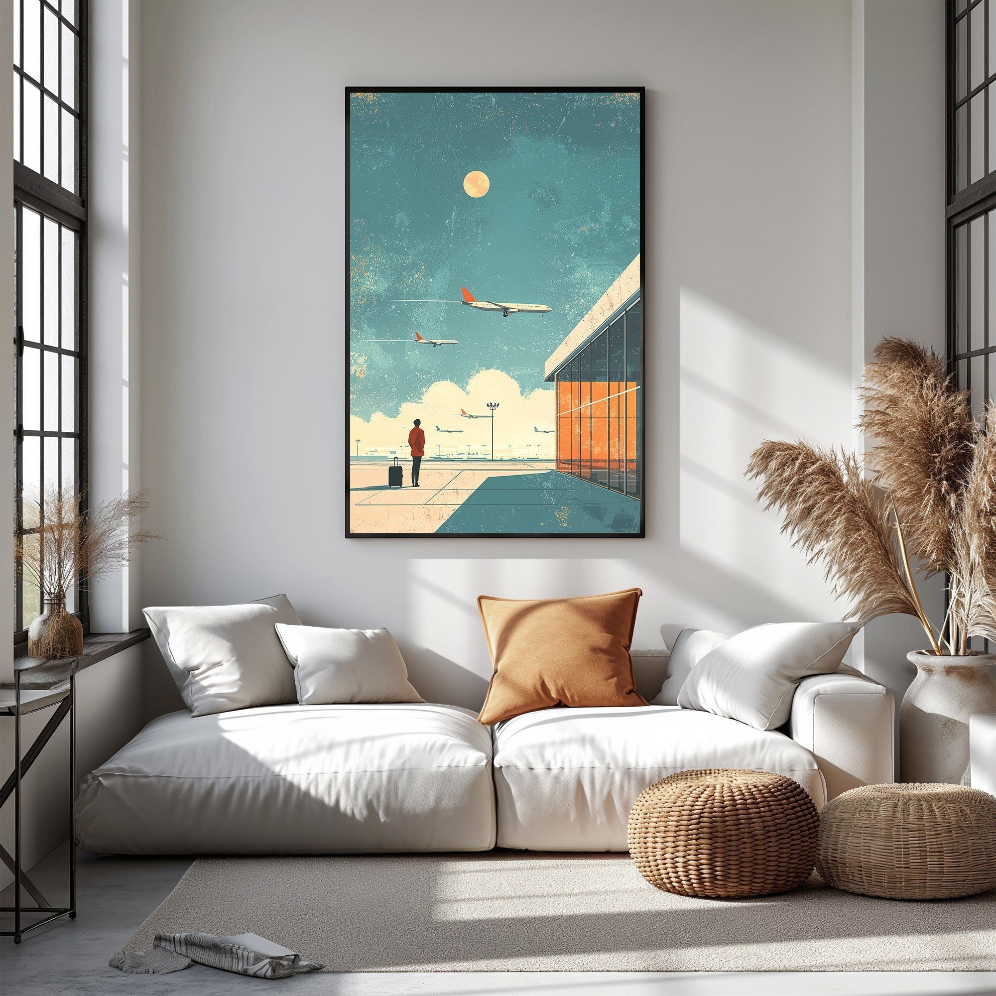 Airport Departure Scene Wall Art