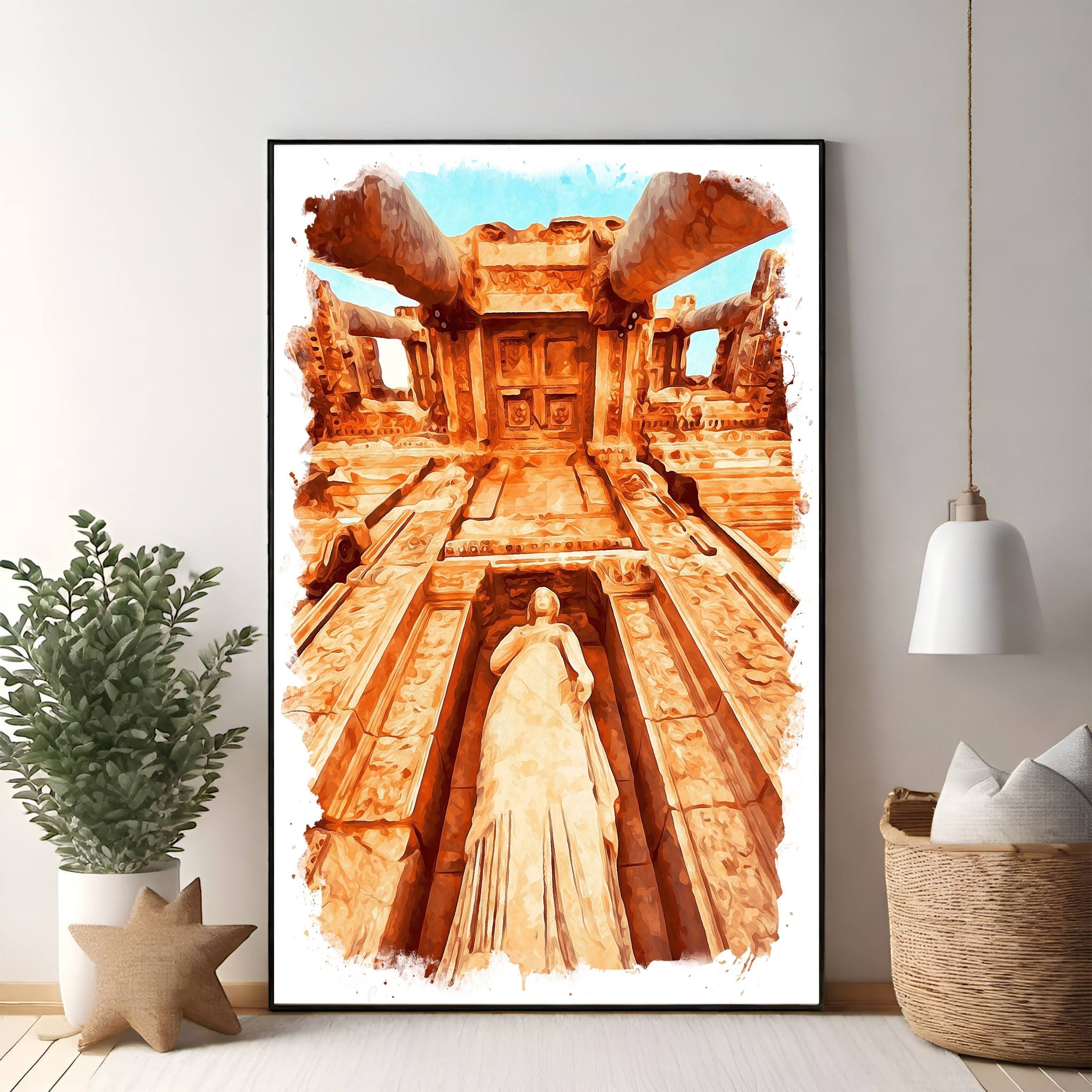 Ancient Temple Entrance Wall Art