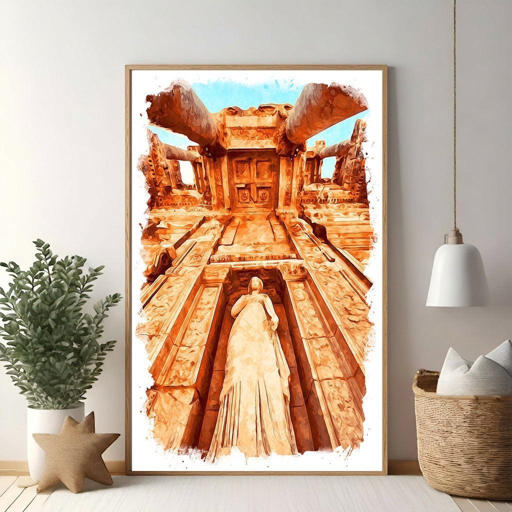 Ancient Temple Entrance Wall Art