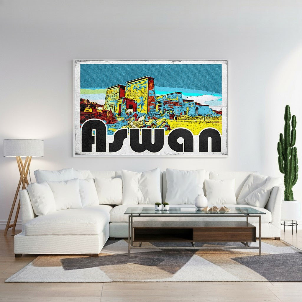 Aswan Vintage Postcard Wall Art