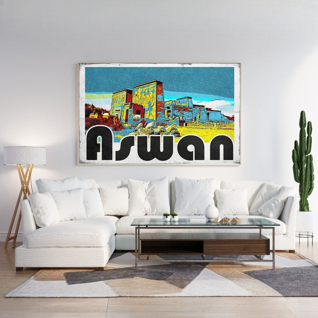 Aswan Vintage Postcard Wall Art