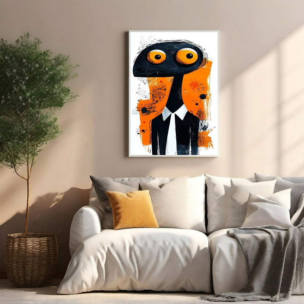 Whimsical Creature In Suit Wall Art