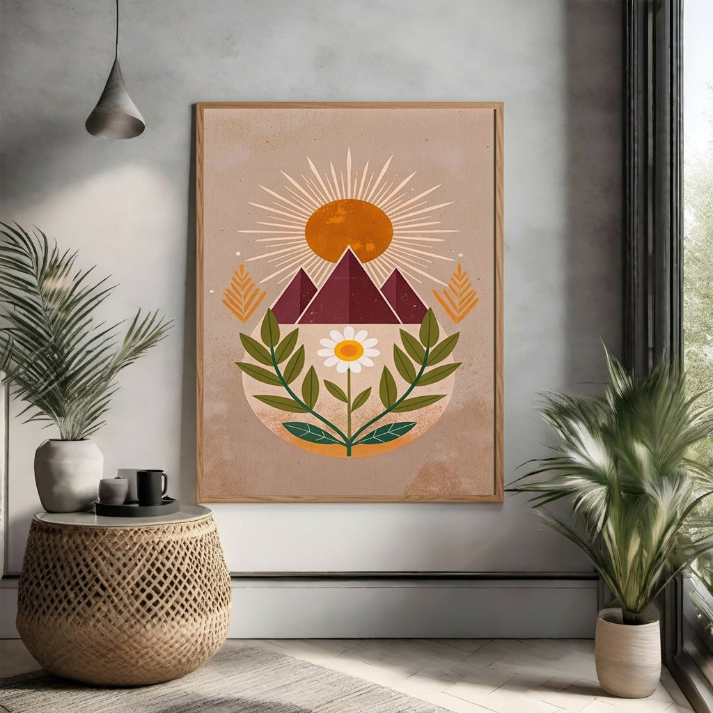 Bohemian Mountain Landscape Wall Art