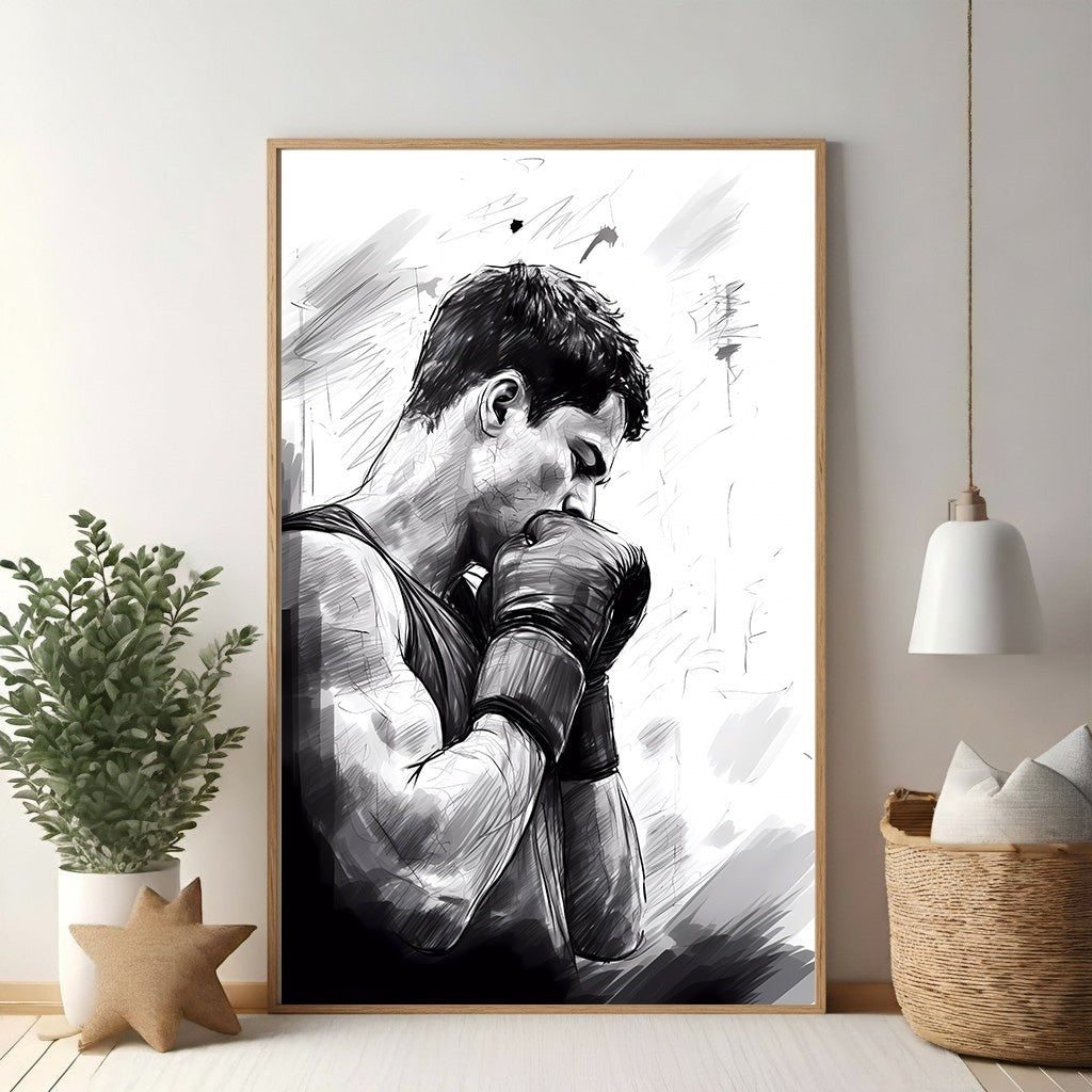 The Boxer's Contemplation Wall Art